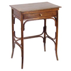 Art Nouveau Sewing Table Fischel Nr. 6, circa 1910, Thonet Style