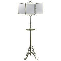 Stand de rasage Art Nouveau Miroir de barbier triple Foldes, années 1920