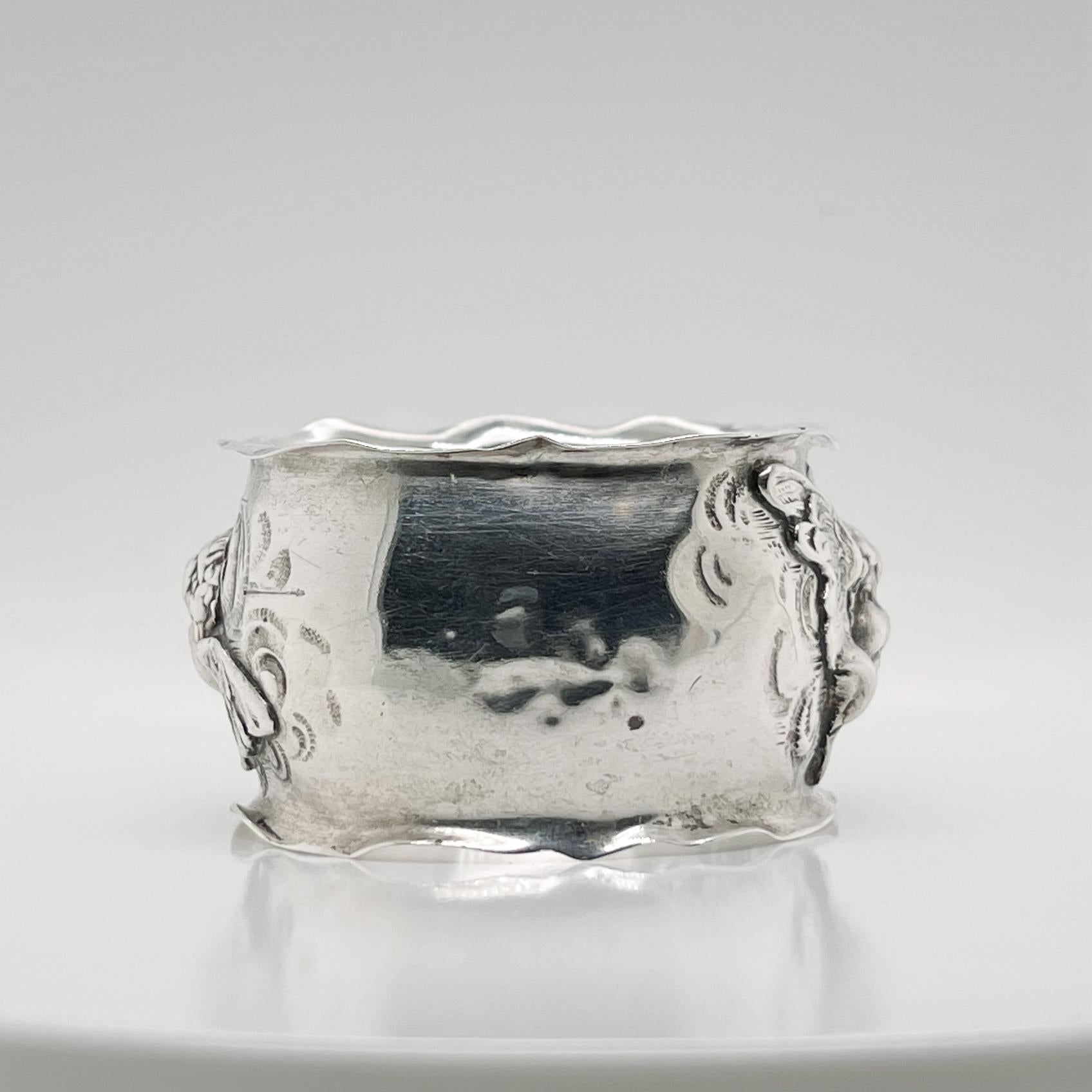 art nouveau silver ring