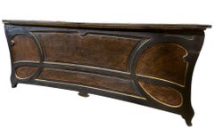 Art Nouveau shop counter in lacquered wood with a faux marble effect, Italy