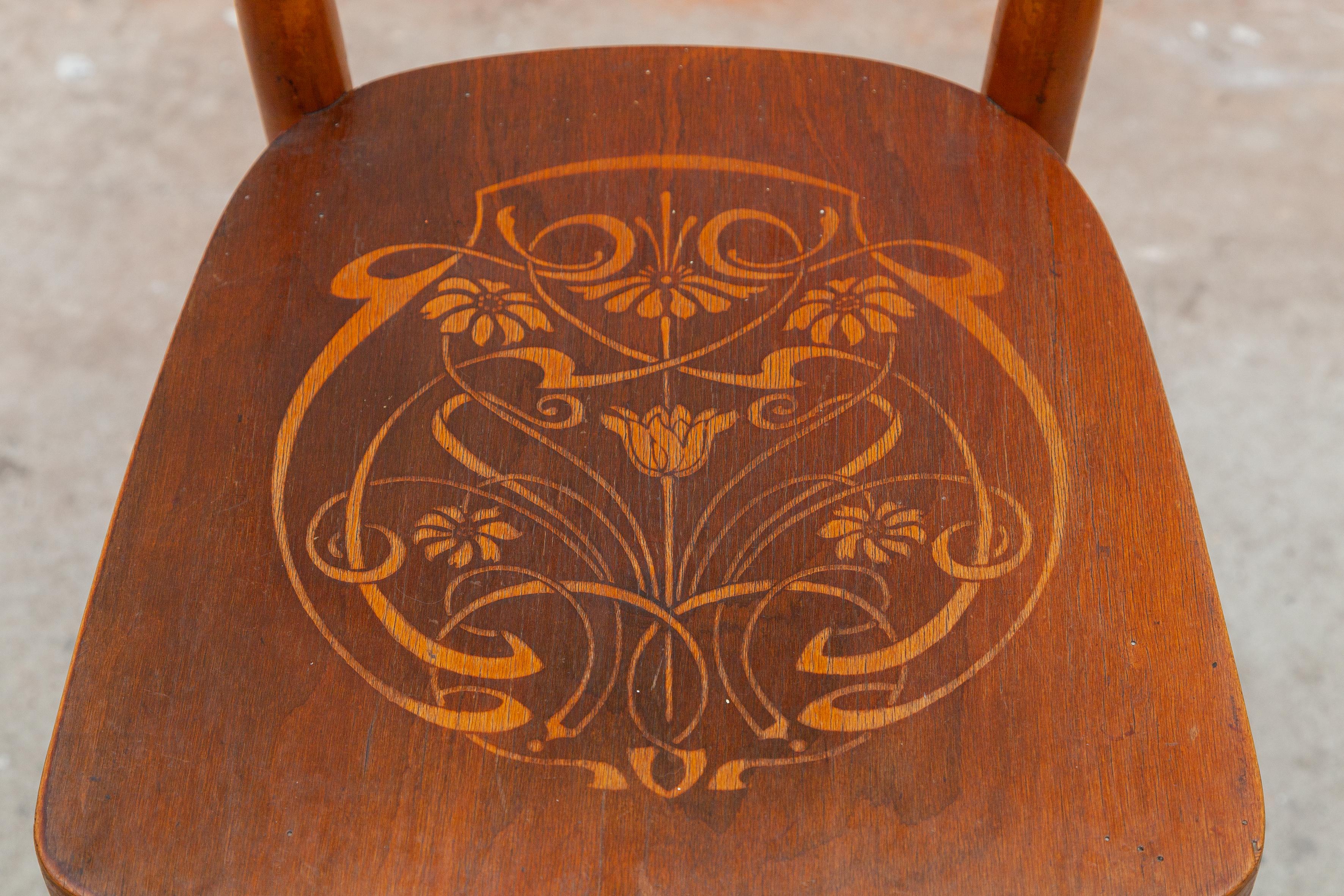 Chaise d'appoint Art nouveau conçue par Thonet:: Autriche:: 1910 Bon état - En vente à Antwerp, BE