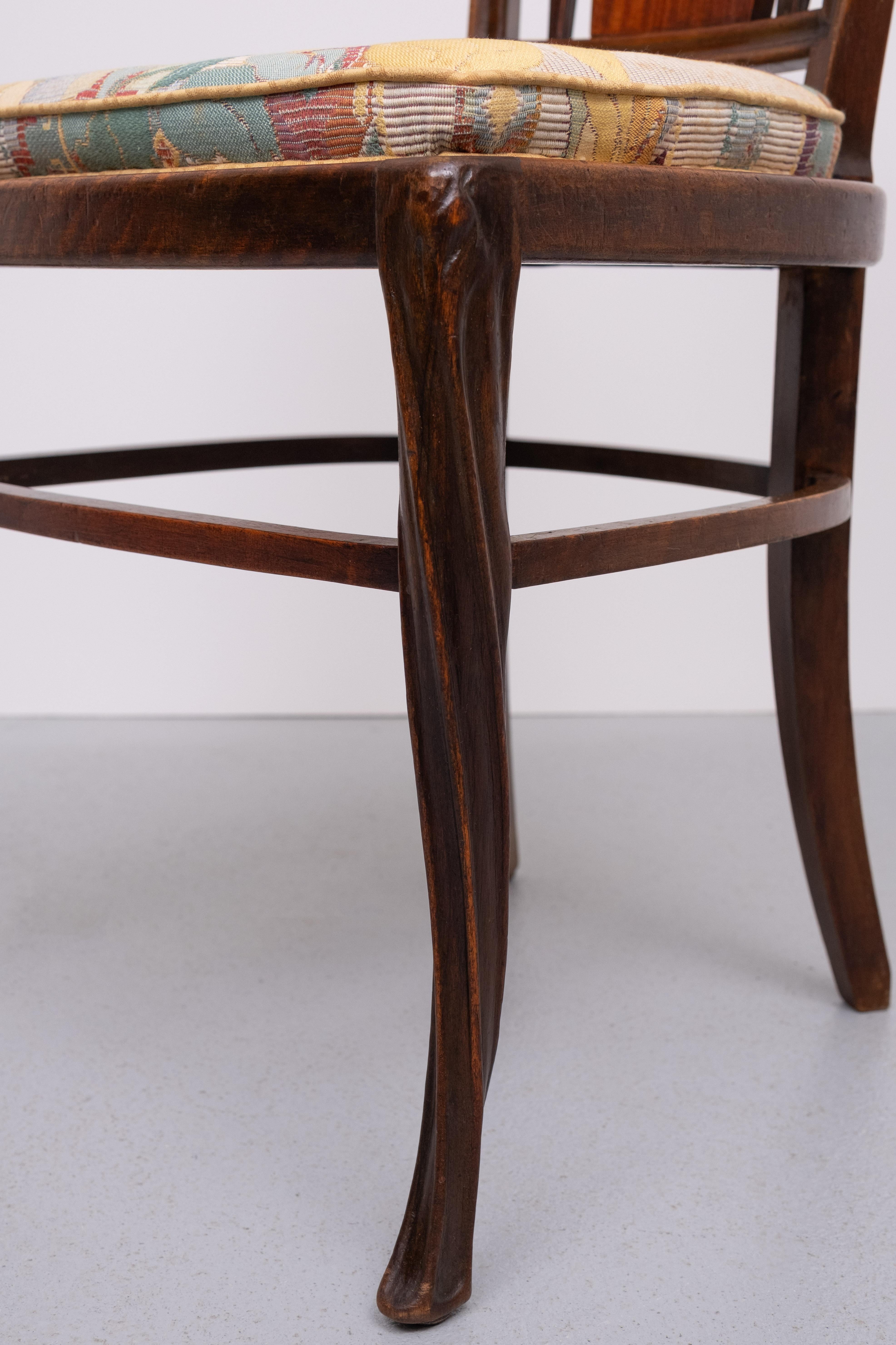 Art Nouveau  silla lateral  Louis Majorelle  anno  1900 en Bueno estado para la venta en Den Haag, NL