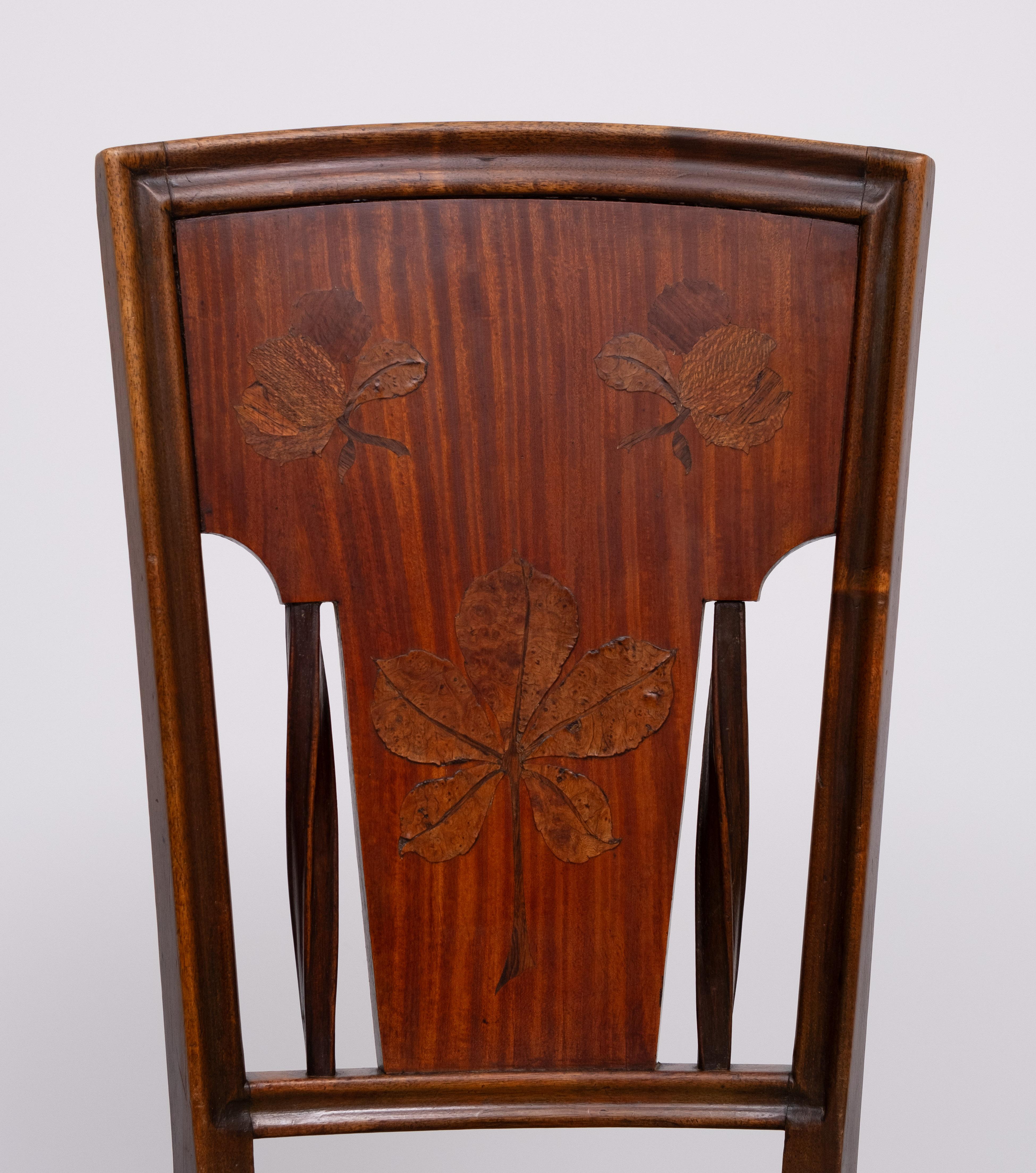 Art Nouveau  silla lateral  Louis Majorelle  anno  1900 principios del siglo XX en venta
