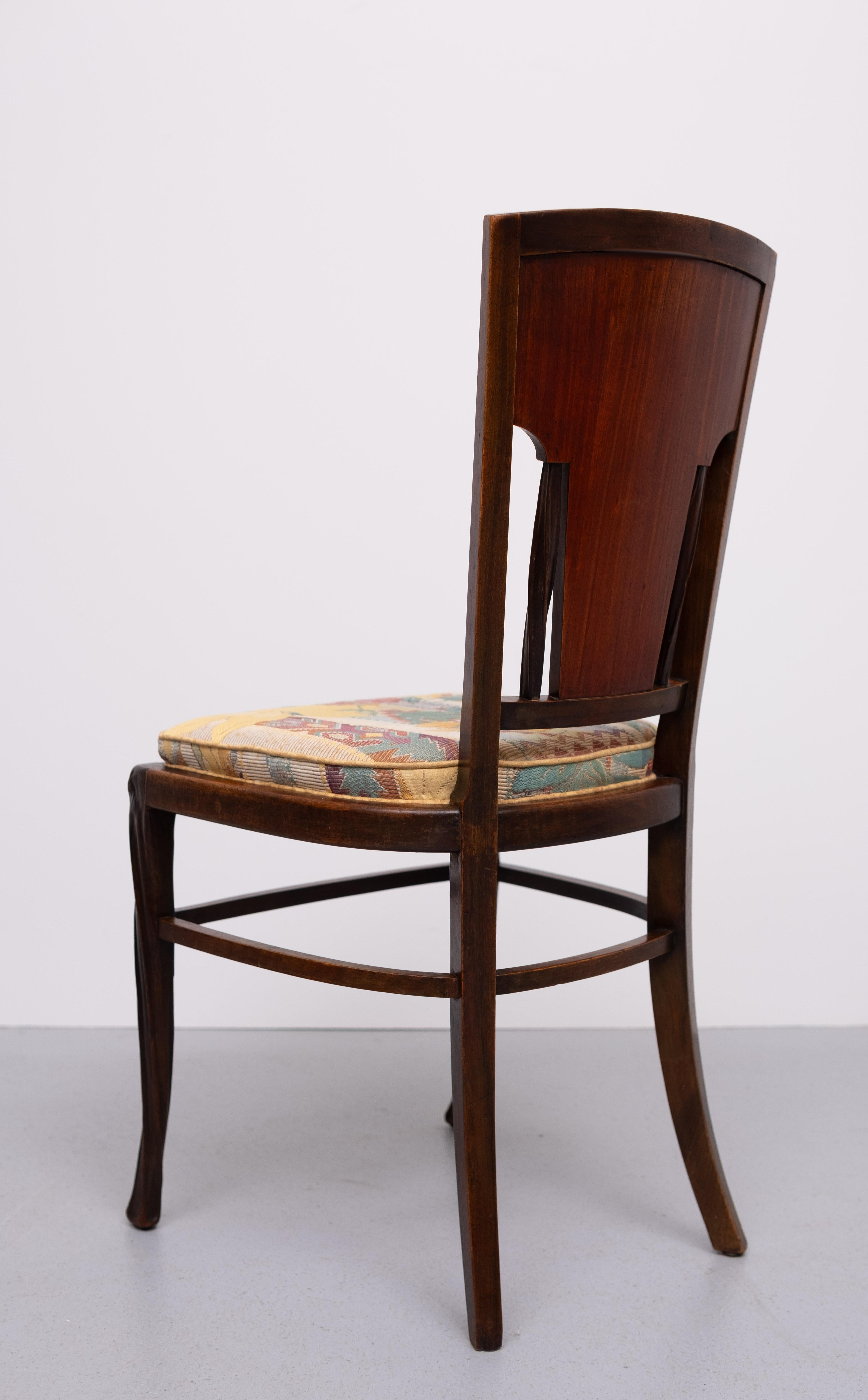 Art Nouveau  silla lateral  Louis Majorelle  anno  1900 en venta 2