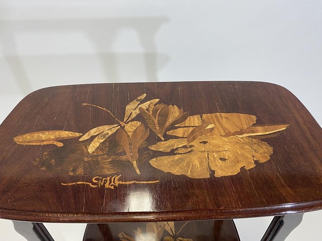 Austrian Art Nouveau Side Table by Emille Gallé For Sale