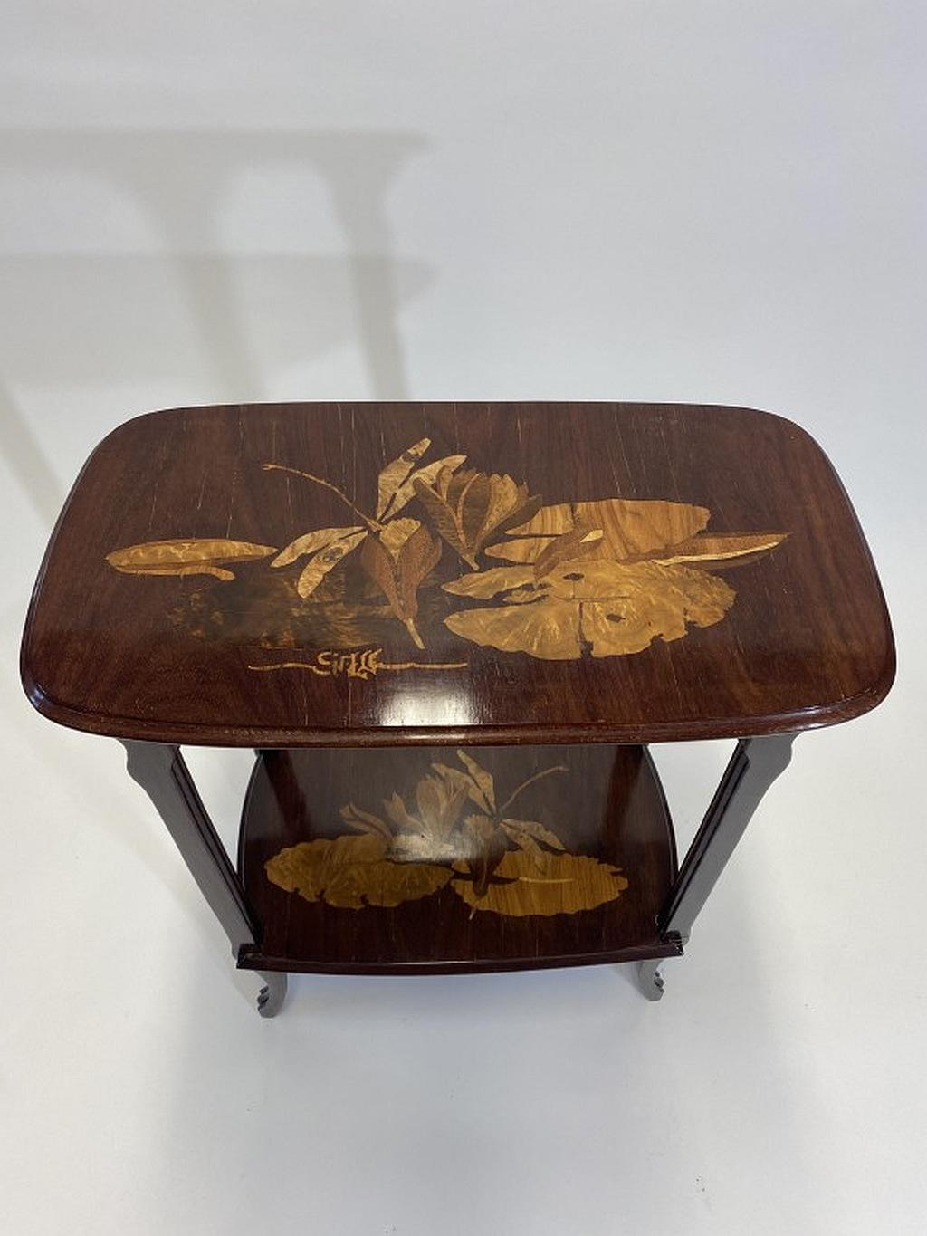 Early 20th Century Art Nouveau Side Table by Emille Gallé For Sale