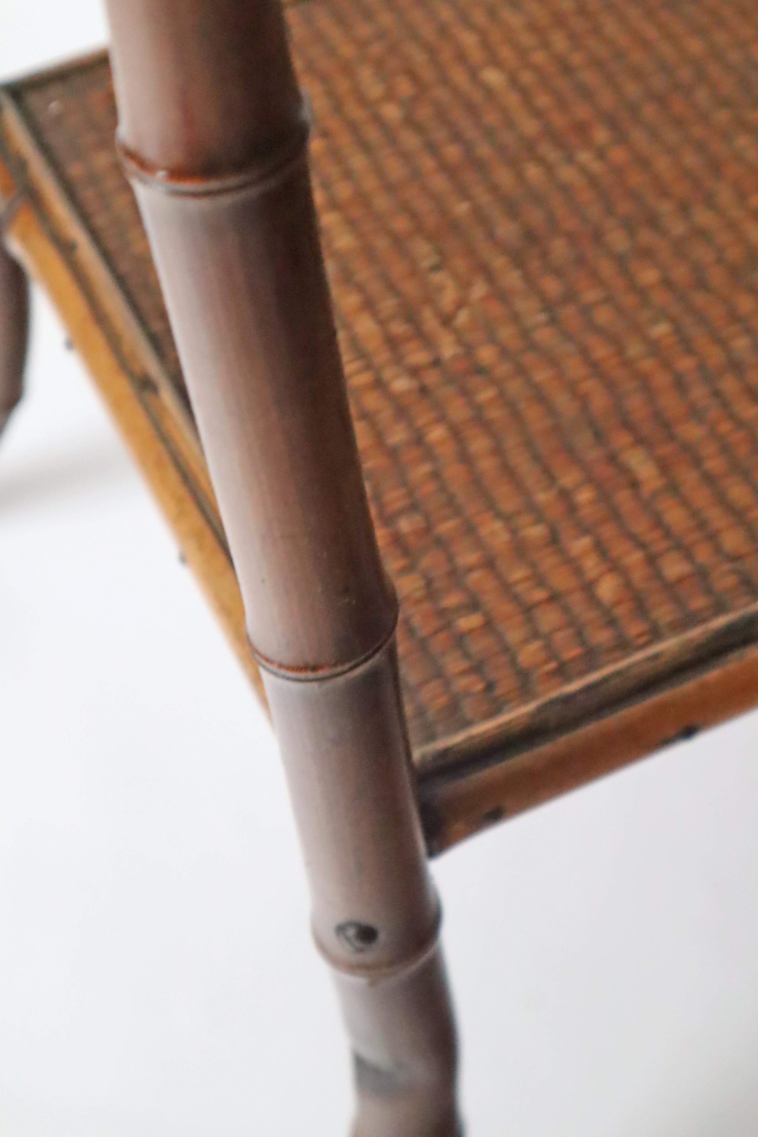 Jugendstil Beistelltisch aus Bambus im Angebot 6