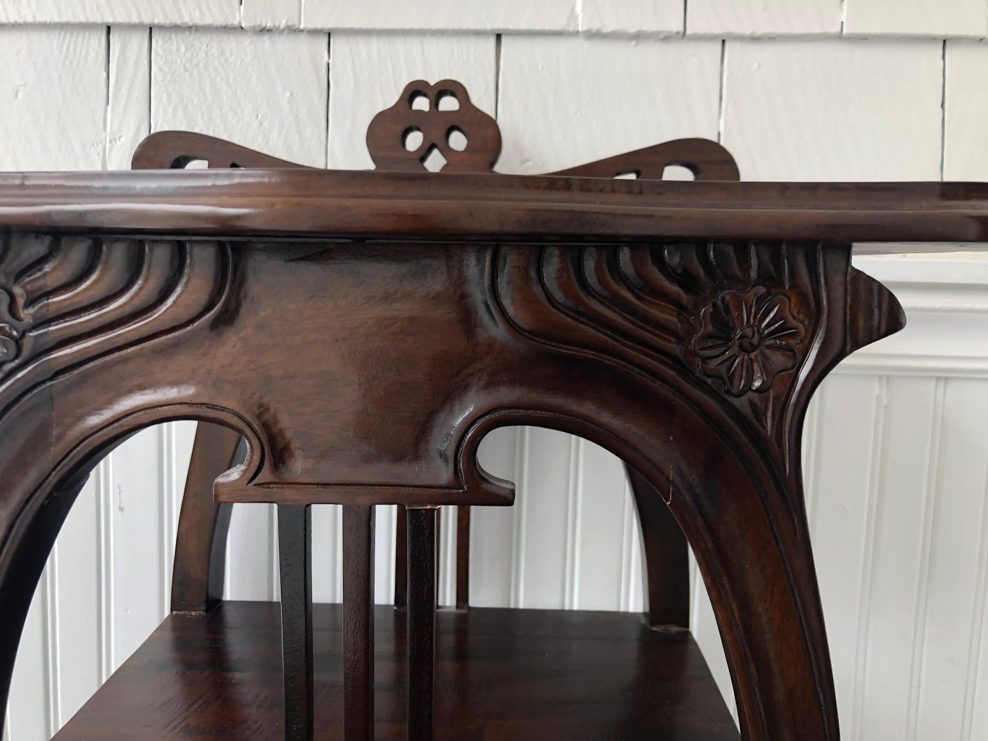Art Nouveau Side Table, Mahogany, circa 1920 In Good Condition In Seattle, WA