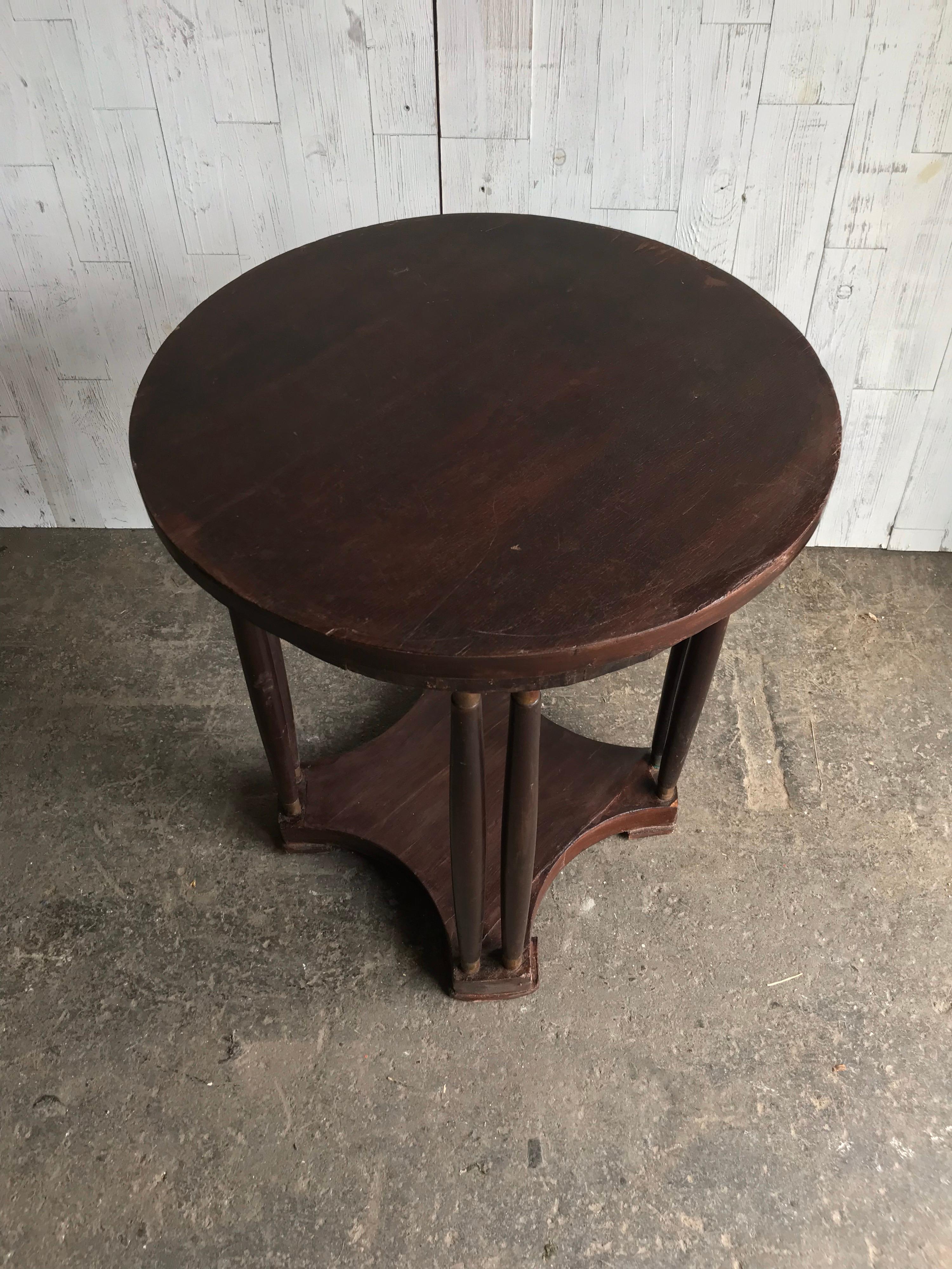 Stained Art Nouveau Side Table Mahogany, Hungary, circa 1920 For Sale