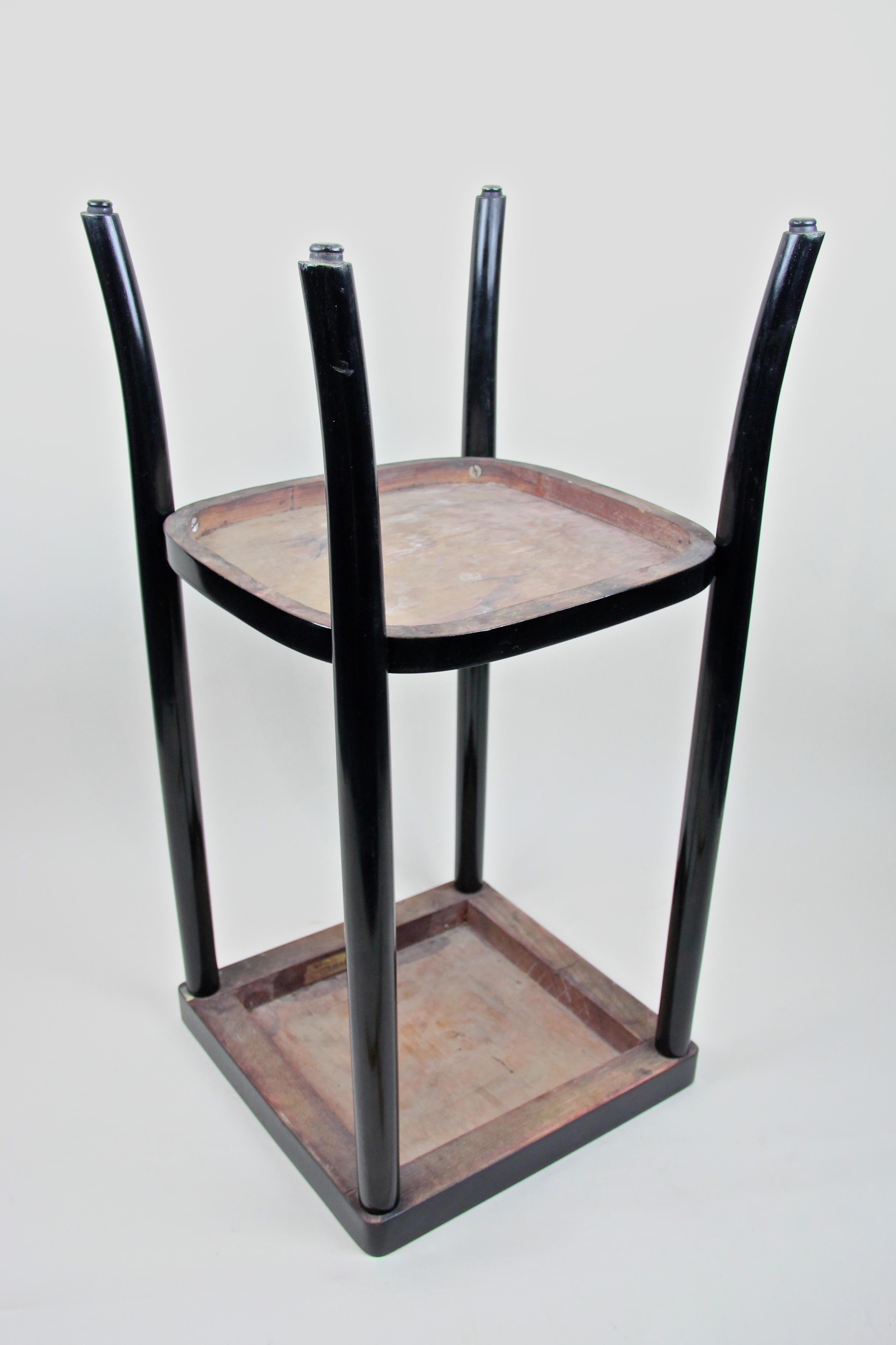 Art Nouveau Side Table or Pedestal Ebonized by D.G. Fischel, CZ, circa 1910 5