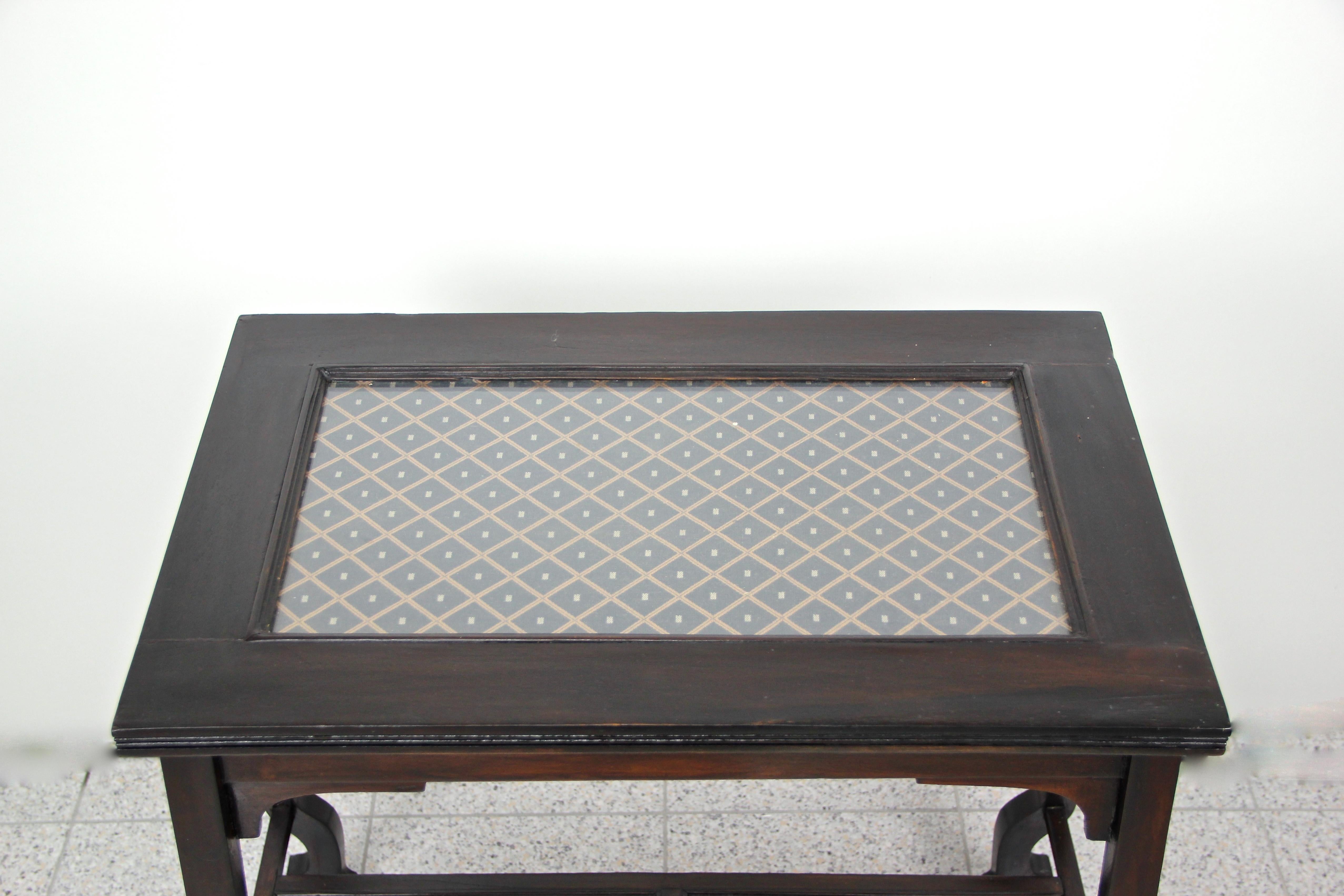 Austrian Art Nouveau Side Table with Inlayed Glassplates, Austria, circa 1910 For Sale