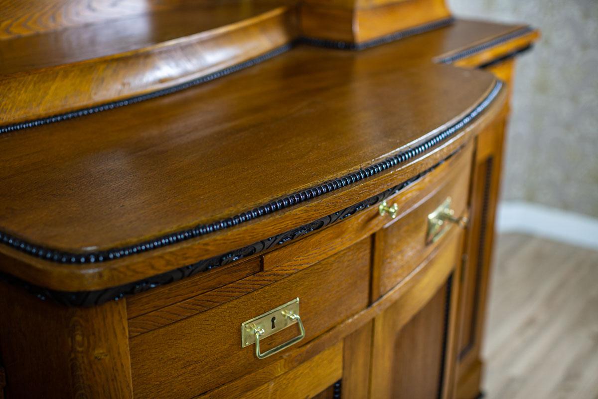 Art Nouveau Sideboard Veneered with Oak, the Turn of the 19th and 20th Century For Sale 7