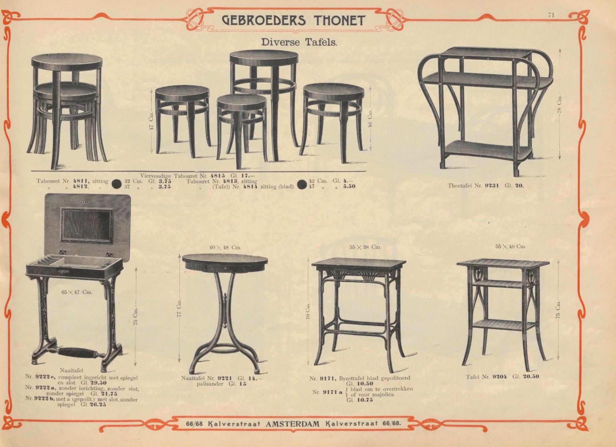 Table d'appoint Art Nouveau de Thonet Brothers, modèle 221 (Vienna, 1905) en vente 2