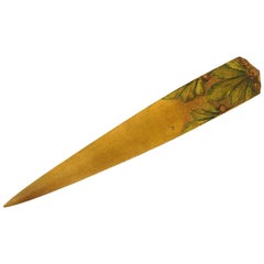 Art Nouveau Signed Gilt Bronze Letter Opener Desk One of a Kind Desk Accessory
