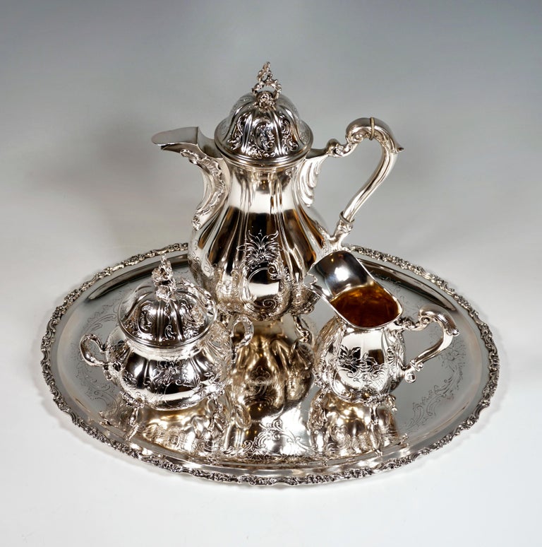 Art Nouveau Silver 4-Piece Coffee Set, Germany, around 1900 5