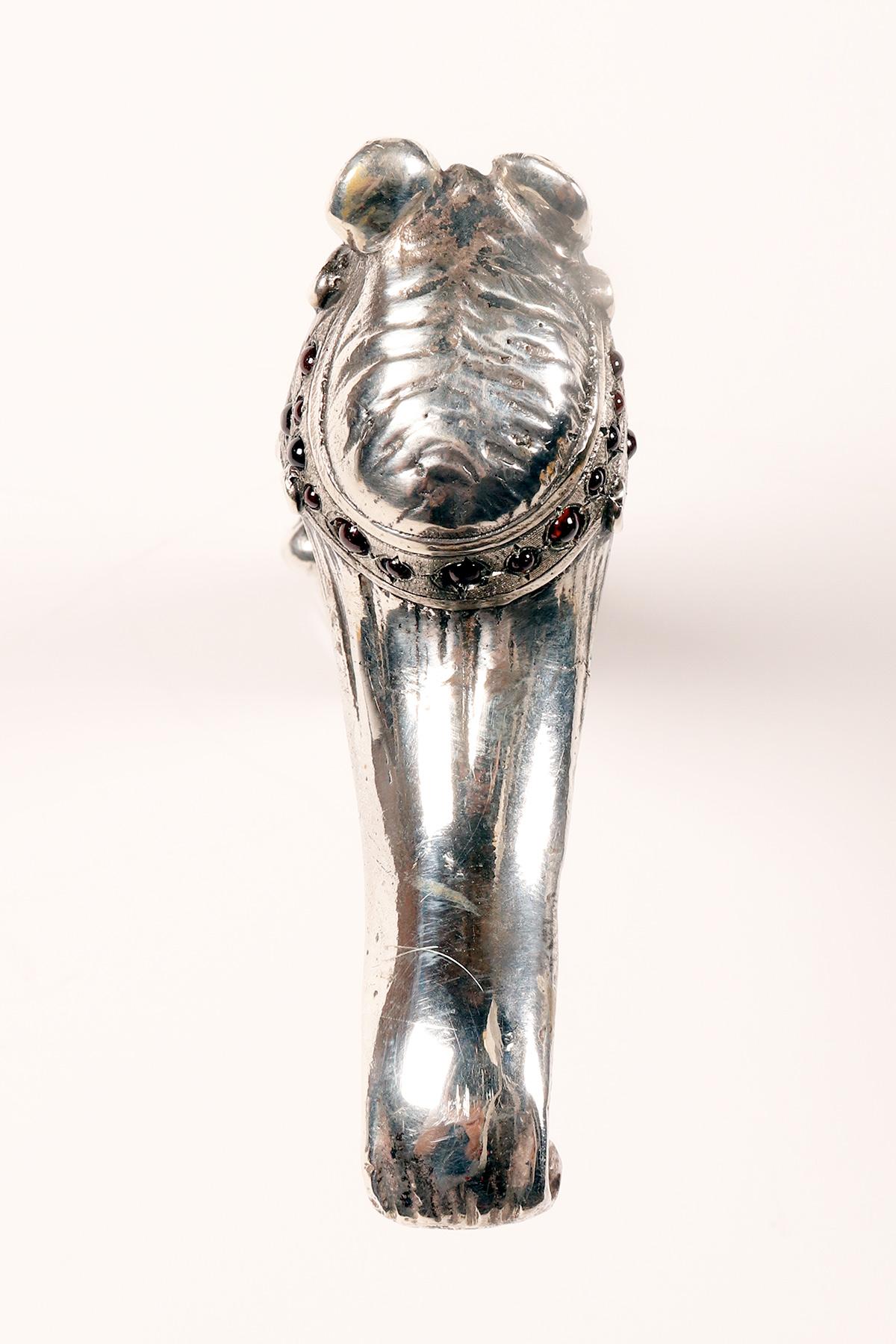 Bastón joya Art Nouveau de plata y marfil, Fernand Dubois, Bélgica 1900. en venta 10