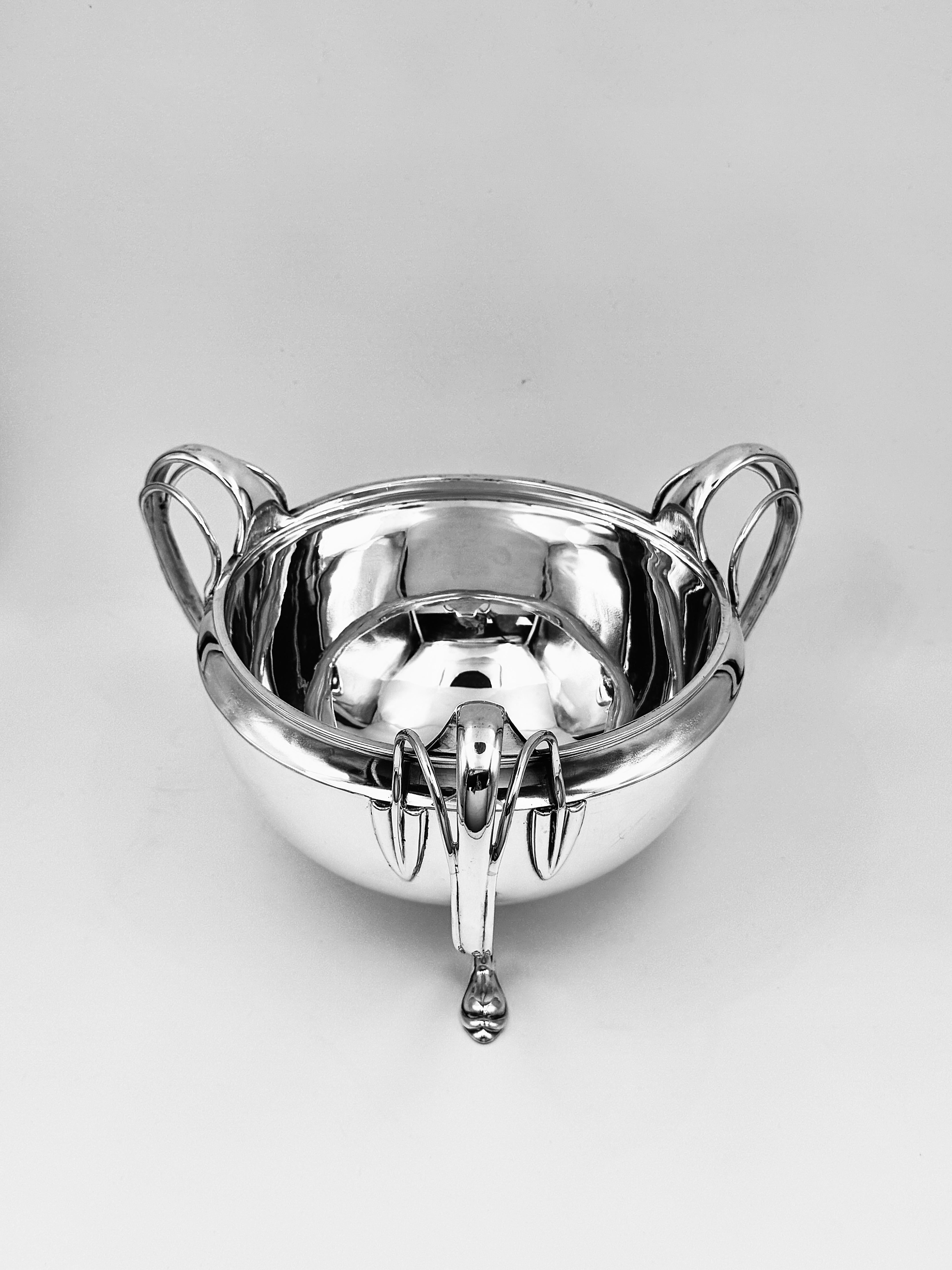 Art Nouveau Silver Bowl For Sale 1