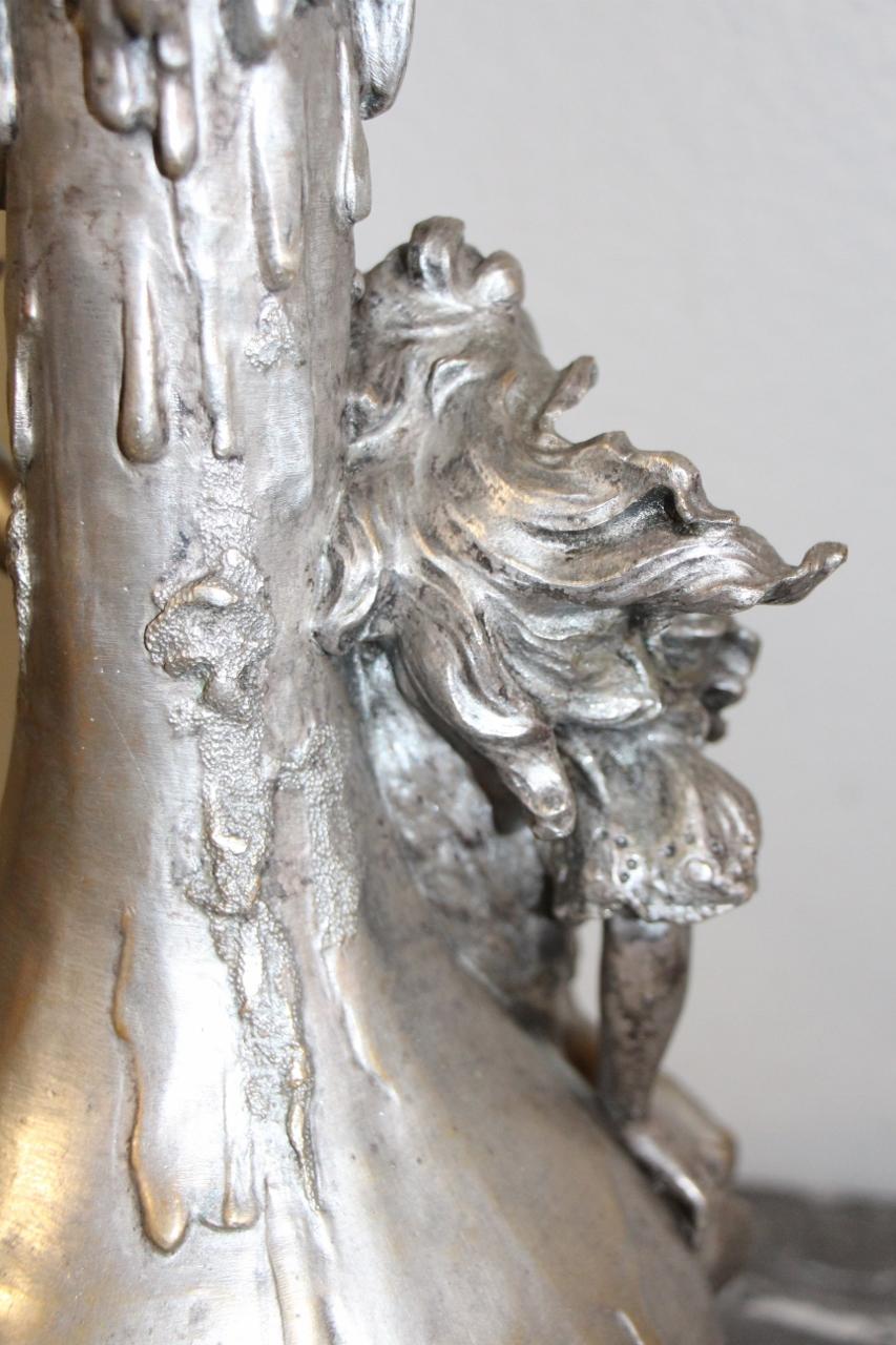 Art Nouveau Silver Bronze De Ferville Suan For Sale 5