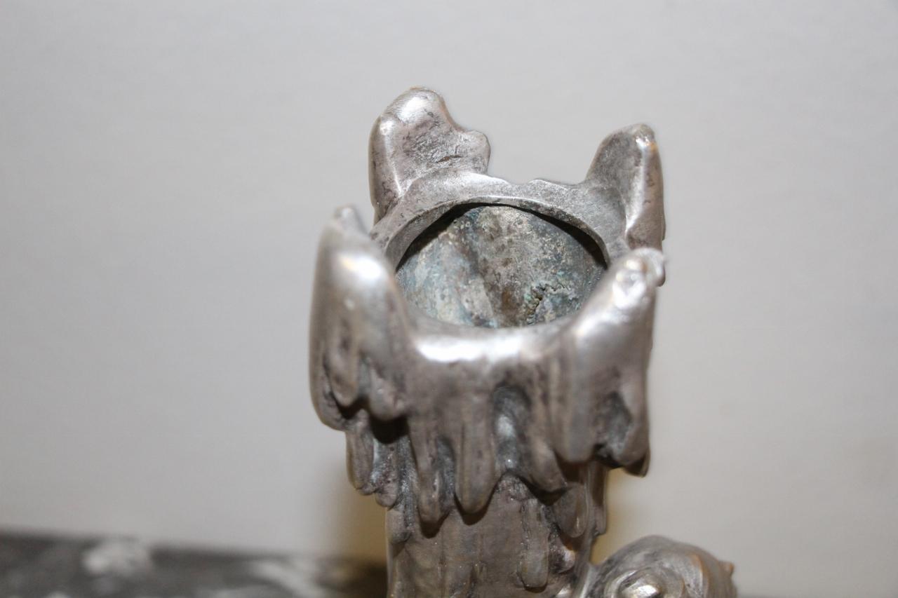 Art Nouveau Silver Bronze De Ferville Suan For Sale 4
