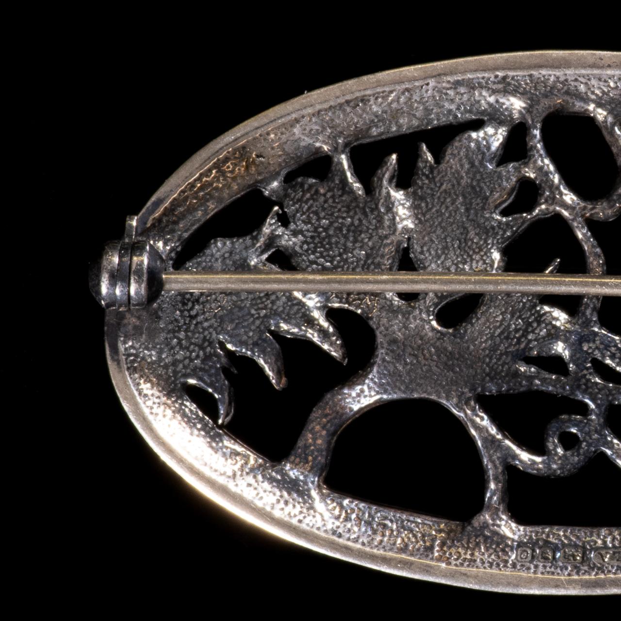Art Nouveau Silver Brooch  1