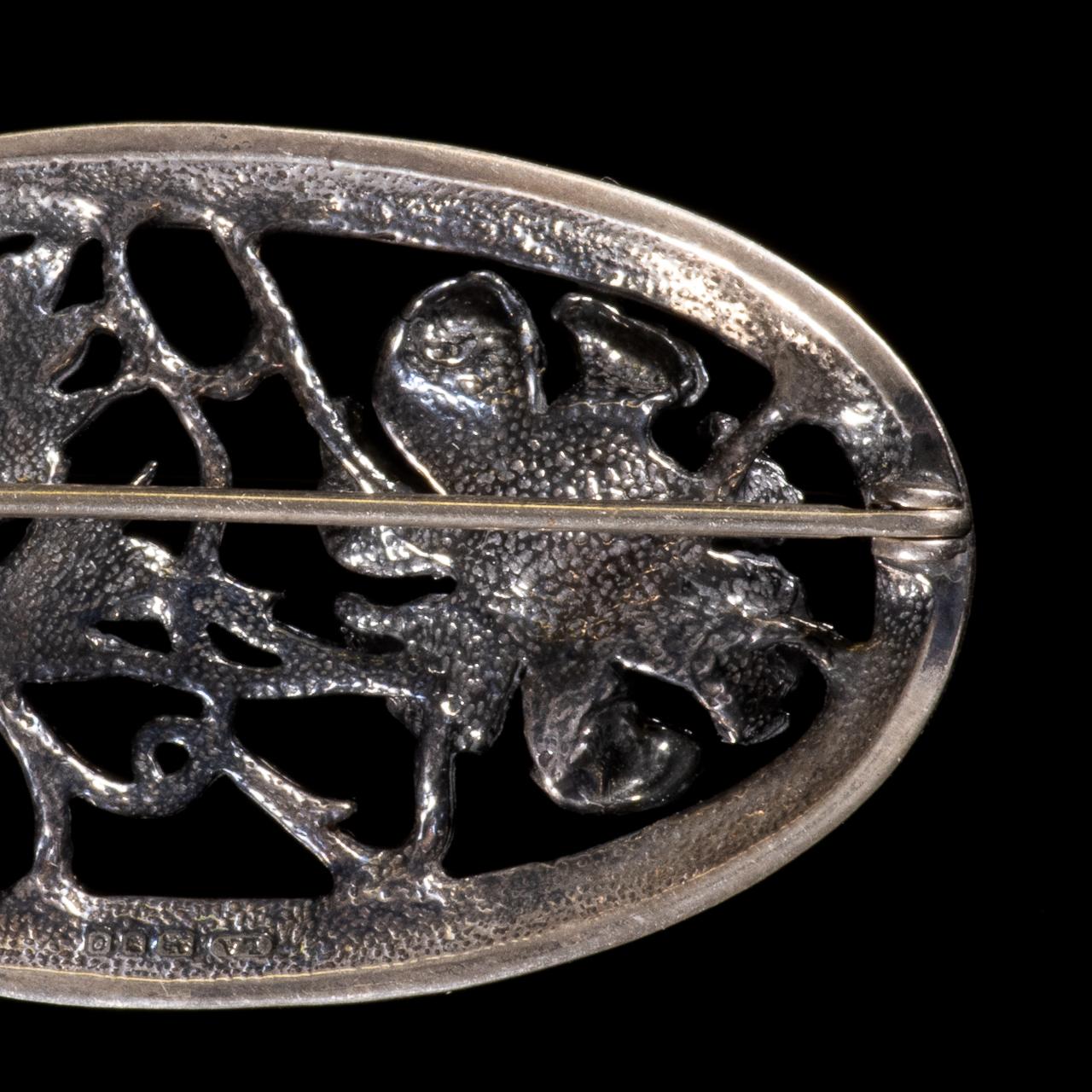 Art Nouveau Silver Brooch  2