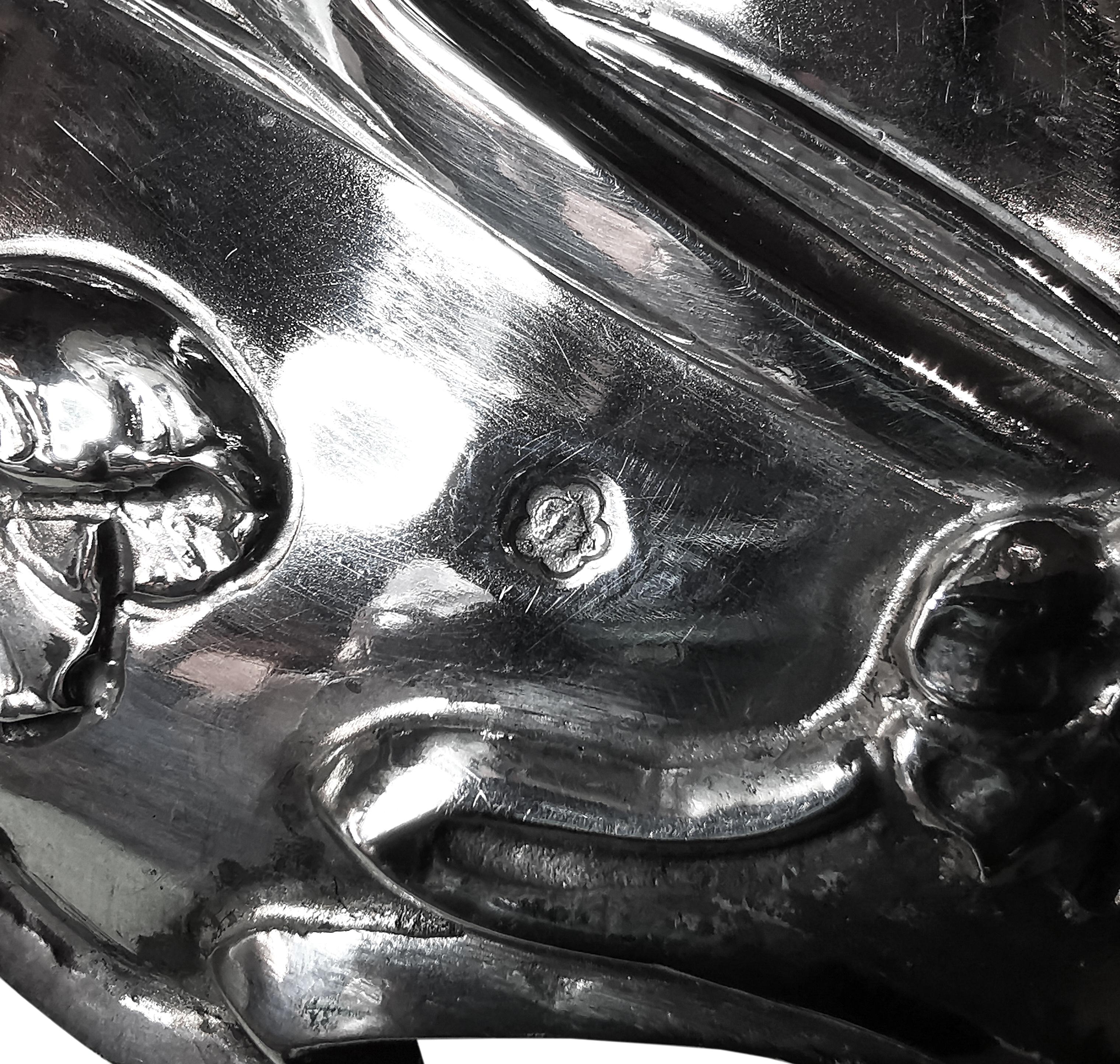 Art Nouveau Silver Centerpiece Bowl With Caryatid As A Carrier, Vienna, Ca 1900 For Sale 3
