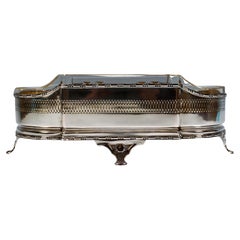 Antique Art Nouveau Silver Centerpiece, Jardinière With Glass Insert, Vienna Circa 1900