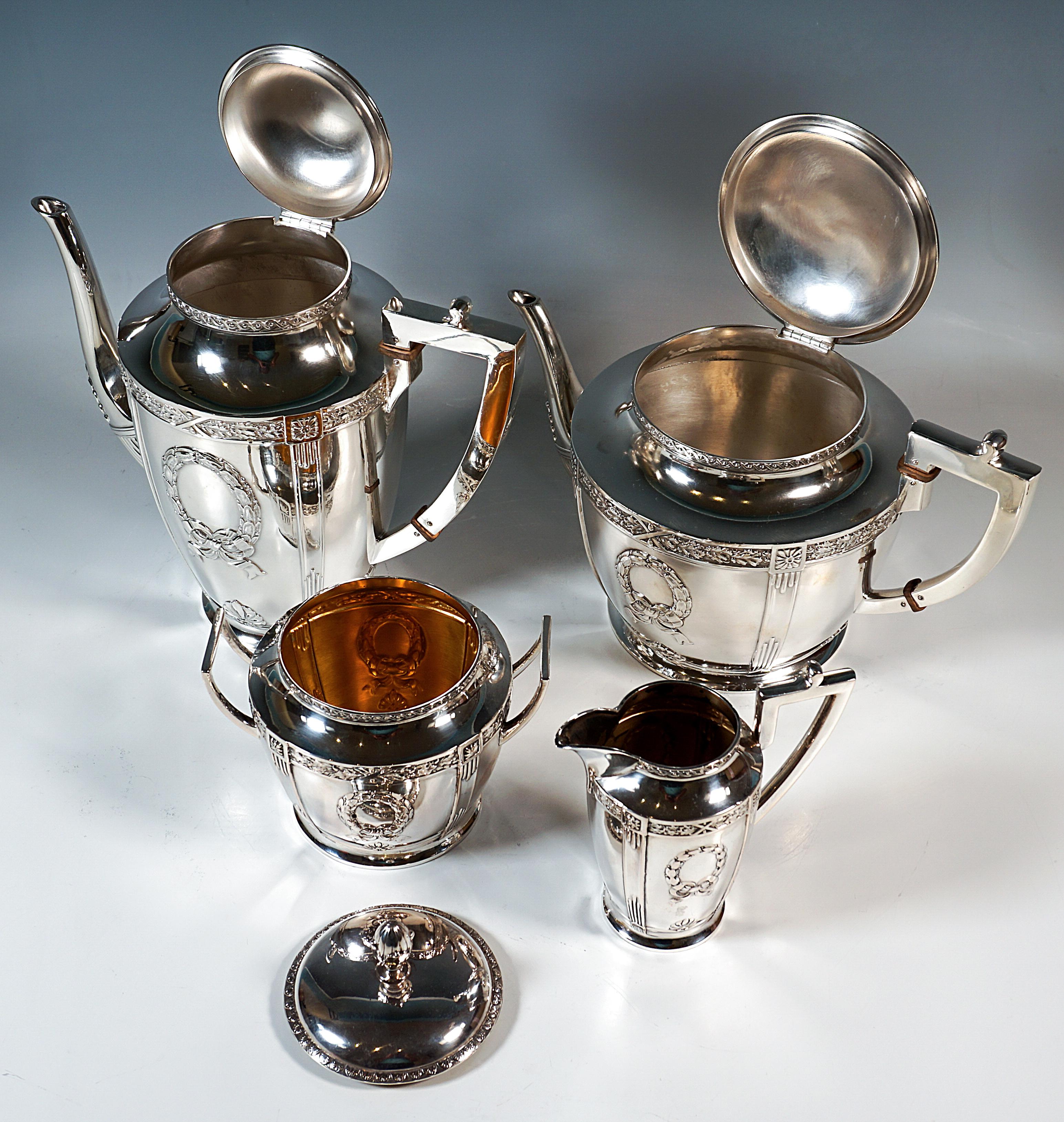 Jugendstil Silber Kaffee & Tee Set, Bruckmann & Söhne für Fritz Loch, Deutschland im Angebot 6