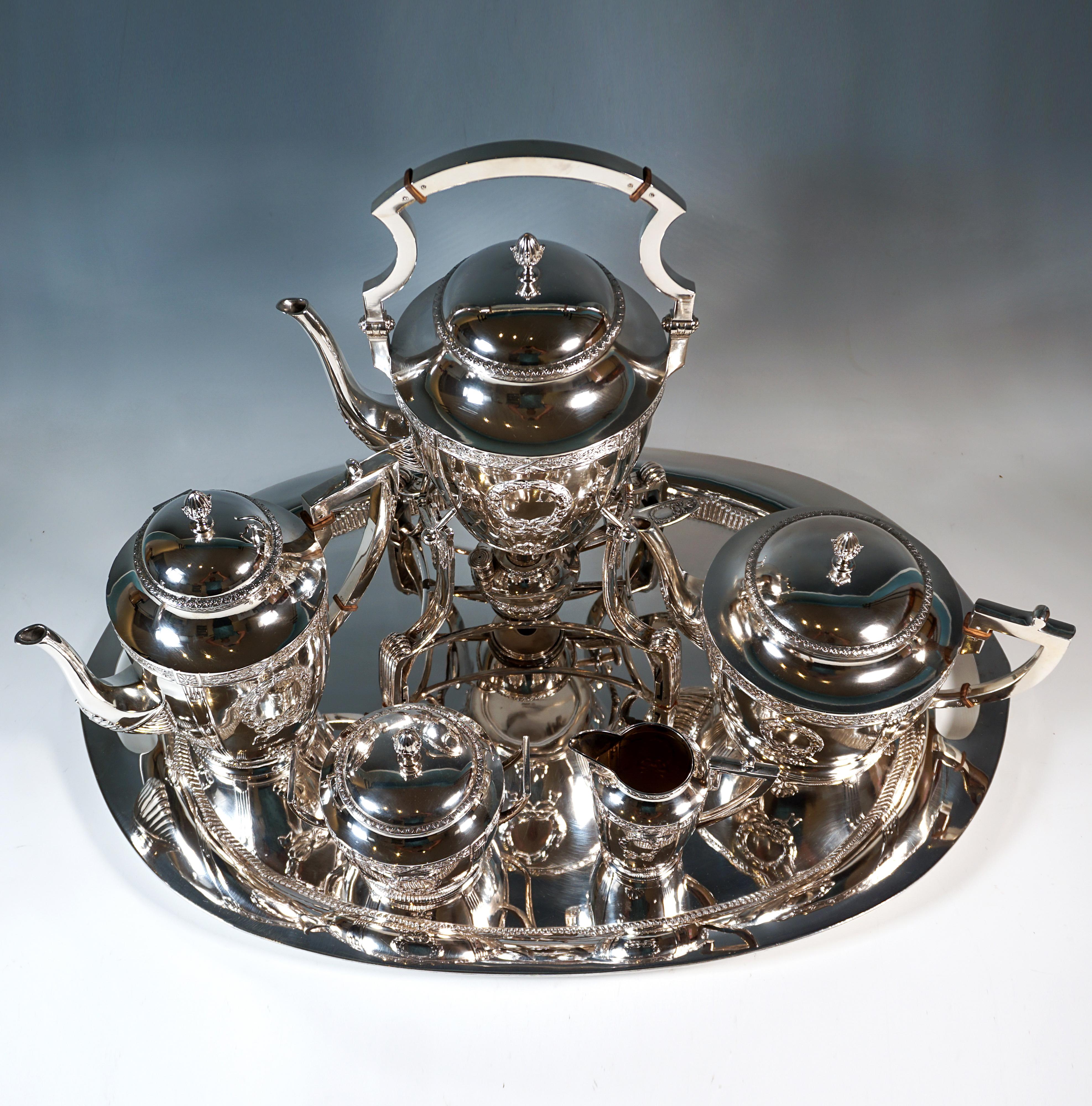 Jugendstil Silber Kaffee & Tee Set, Bruckmann & Söhne für Fritz Loch, Deutschland (Art nouveau) im Angebot