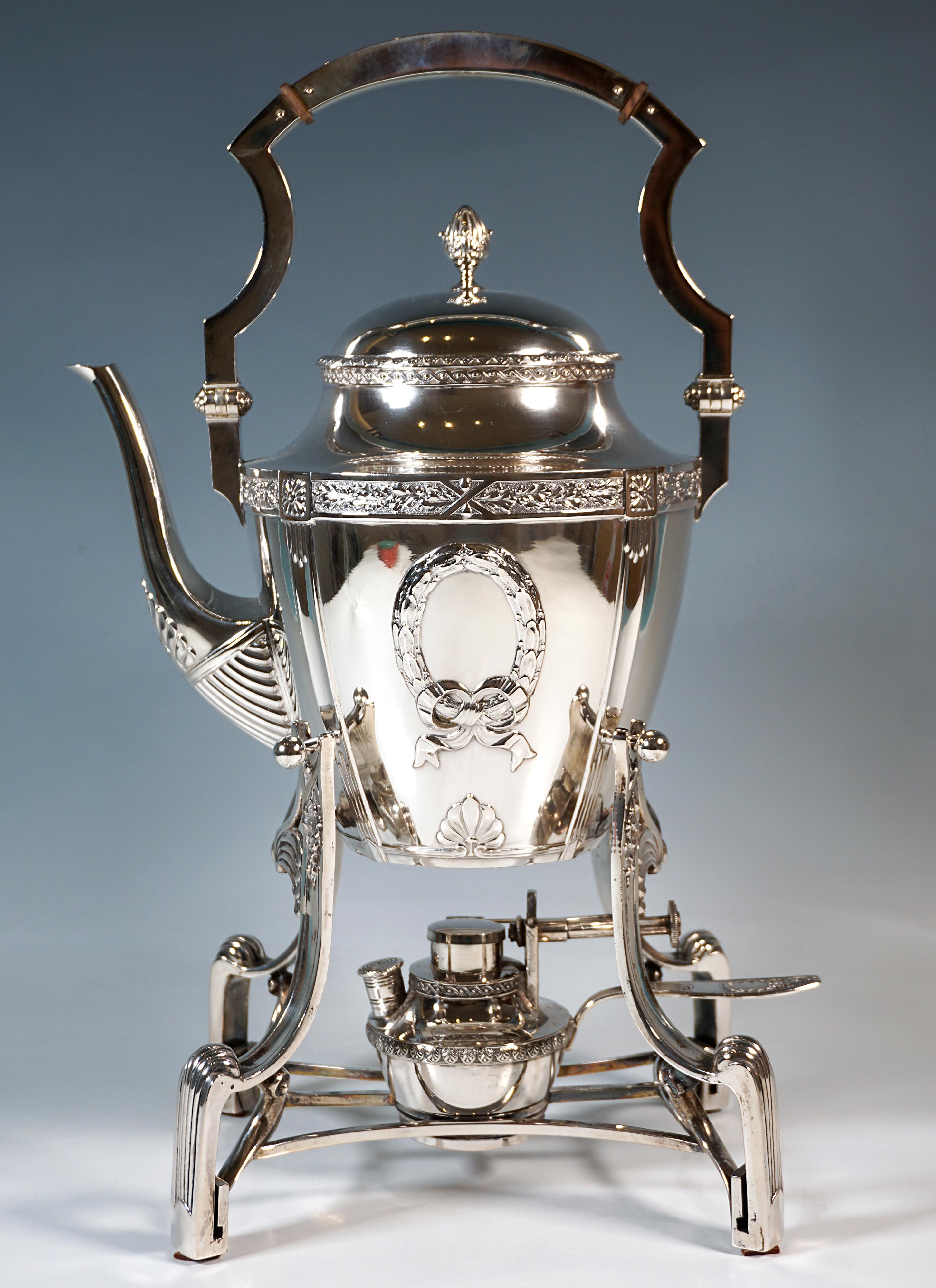 Jugendstil Silber Kaffee & Tee Set, Bruckmann & Söhne für Fritz Loch, Deutschland im Zustand „Gut“ im Angebot in Vienna, AT