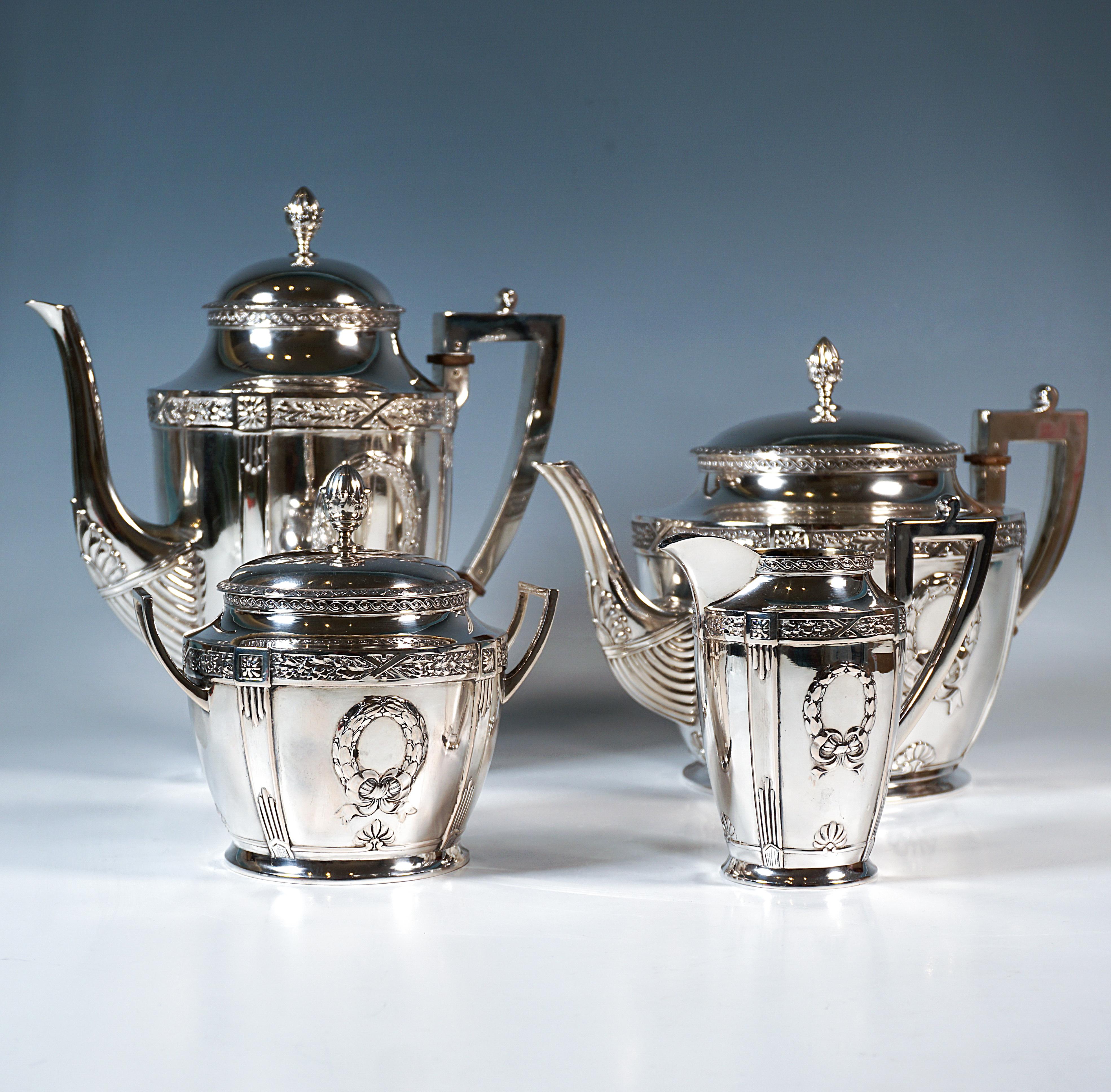 Jugendstil Silber Kaffee & Tee Set, Bruckmann & Söhne für Fritz Loch, Deutschland im Angebot 3