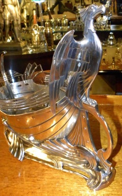 Art Nouveau Silver Eagle Centerpiece by WMF