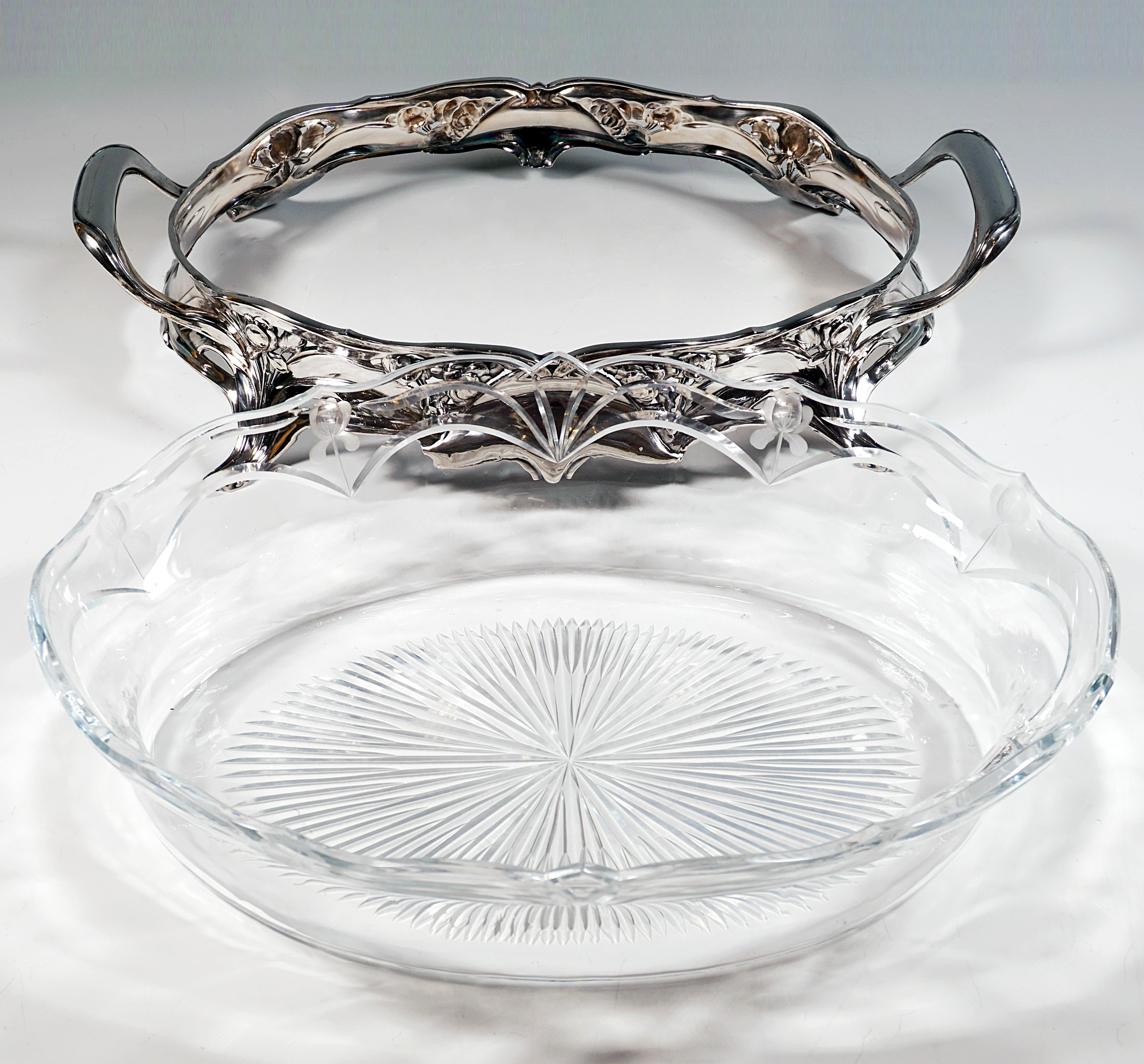 Jardinera Art Nouveau de plata, Bruckmann & Sons para Lazarus Posen Alemania c 1900 Silver en venta