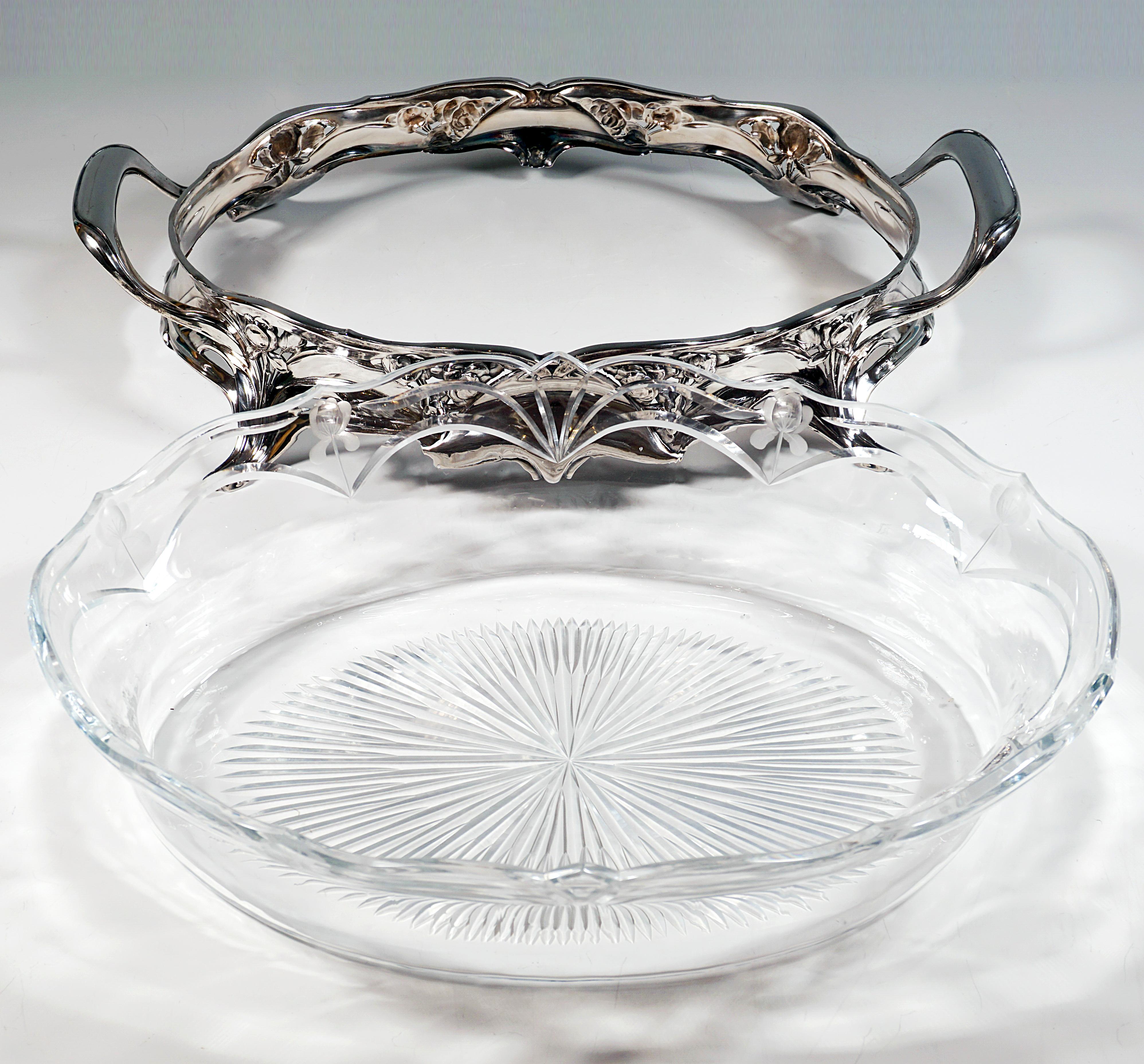 Début du 20ème siècle Jardinière en argent Art Nouveau, Bruckmann & Sons pour Lazarus Posen Allemagne c 1900 en vente