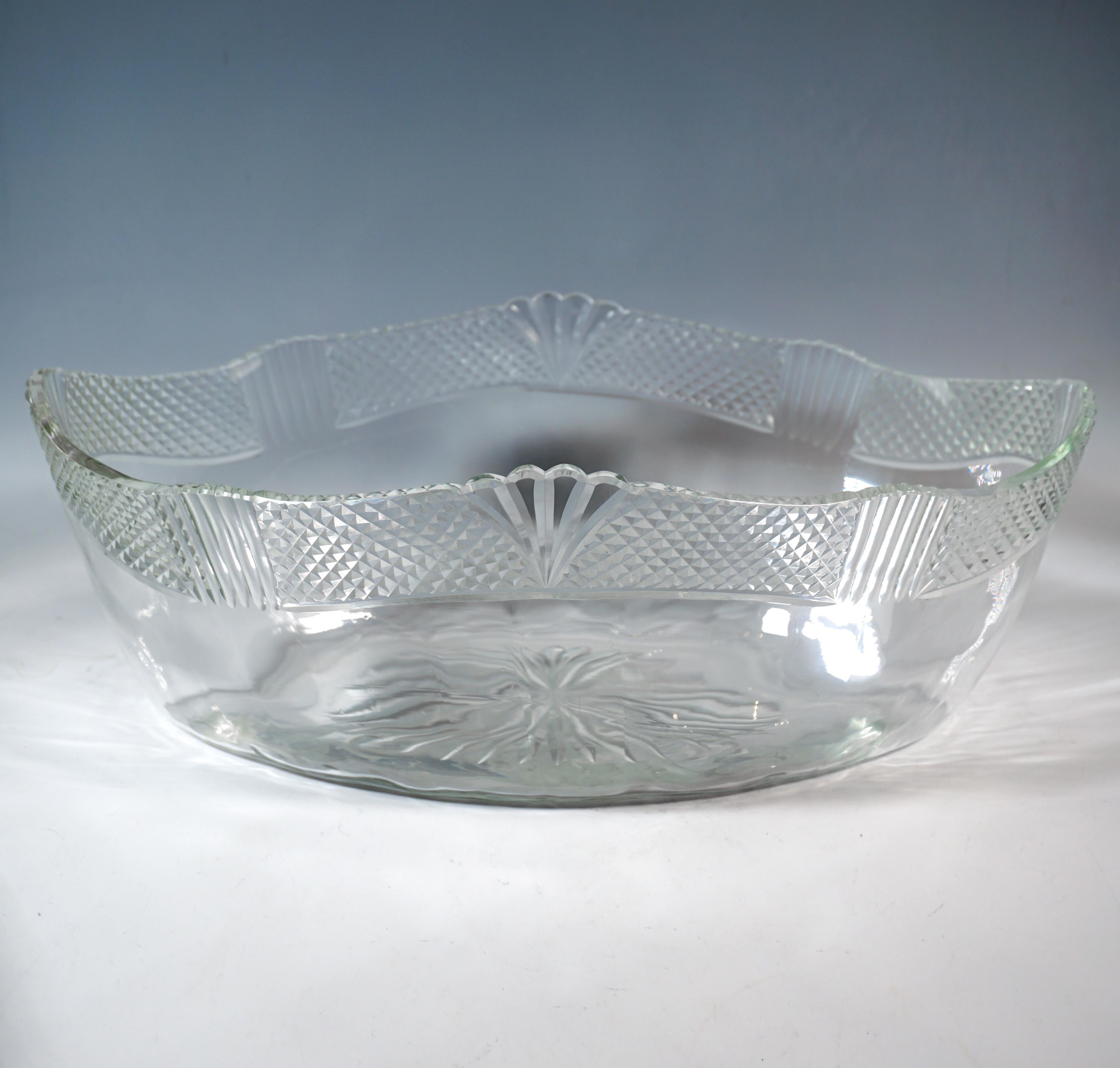 Argento Jardinière d'argento in stile Art Nouveau con rivestimento in vetro tagliato, di Bruckmann & Sons, Germania in vendita