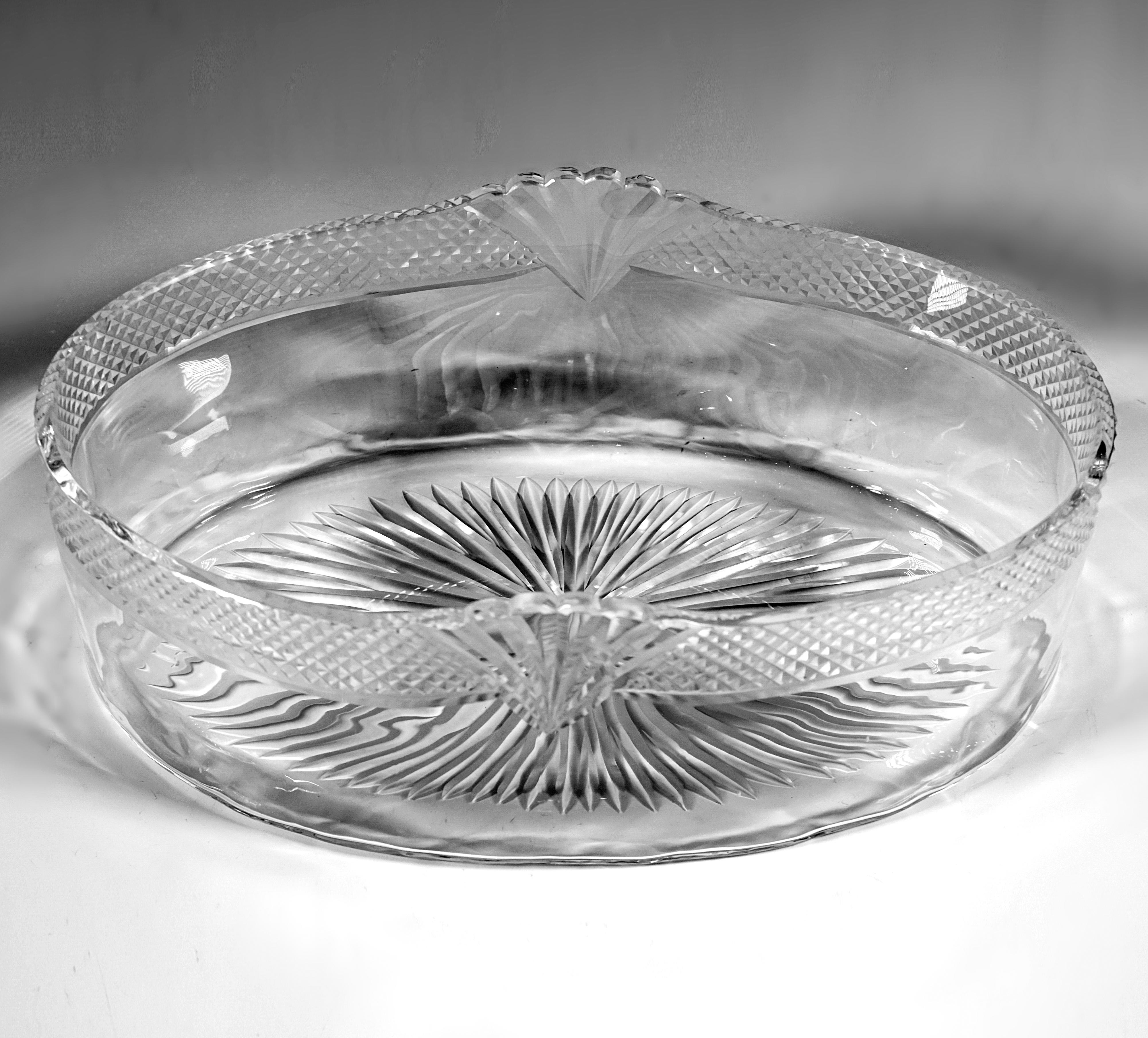 Jardinera Art Nouveau de plata con forro de cristal tallado, Wolfers Frères, Bruselas principios del siglo XX en venta