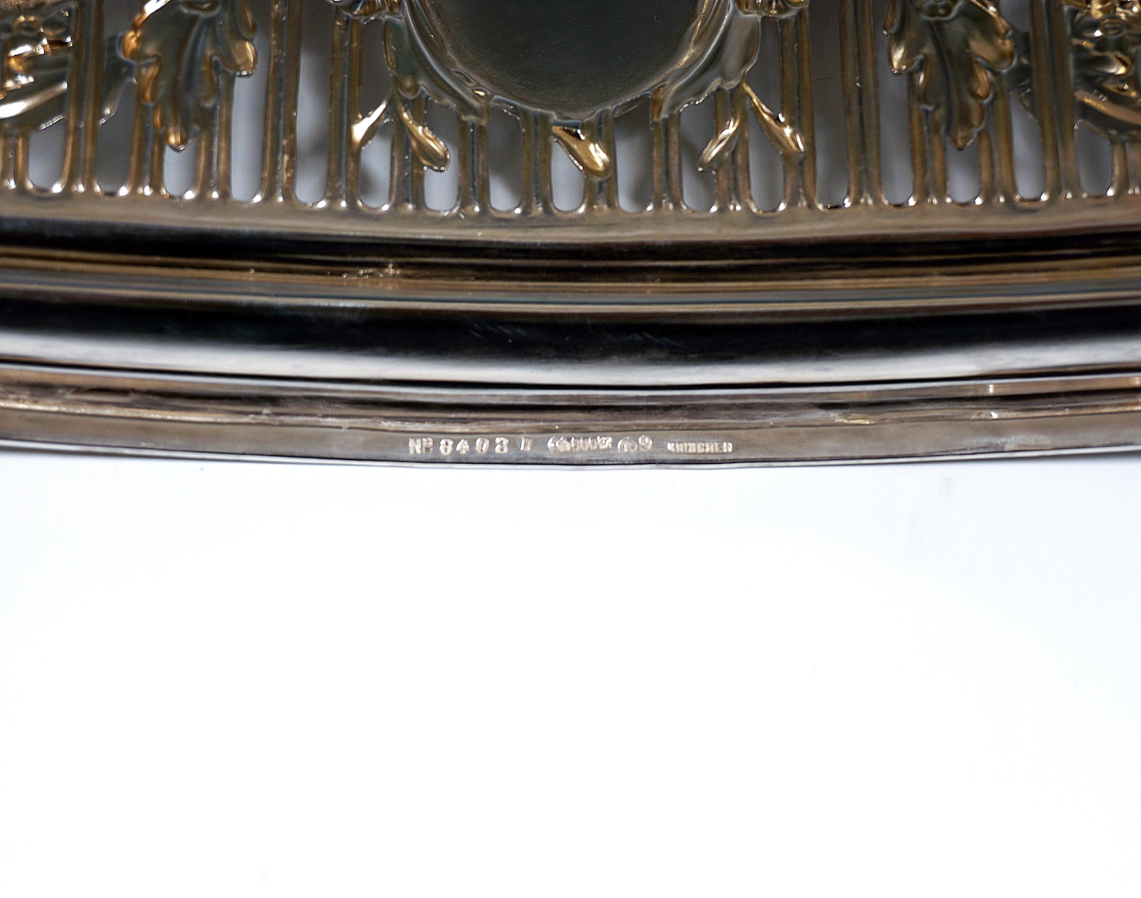 Jugendstil-Silber-Jardiniere mit Originalglas, Bruckmann & Söhne, Deutschland im Angebot 2