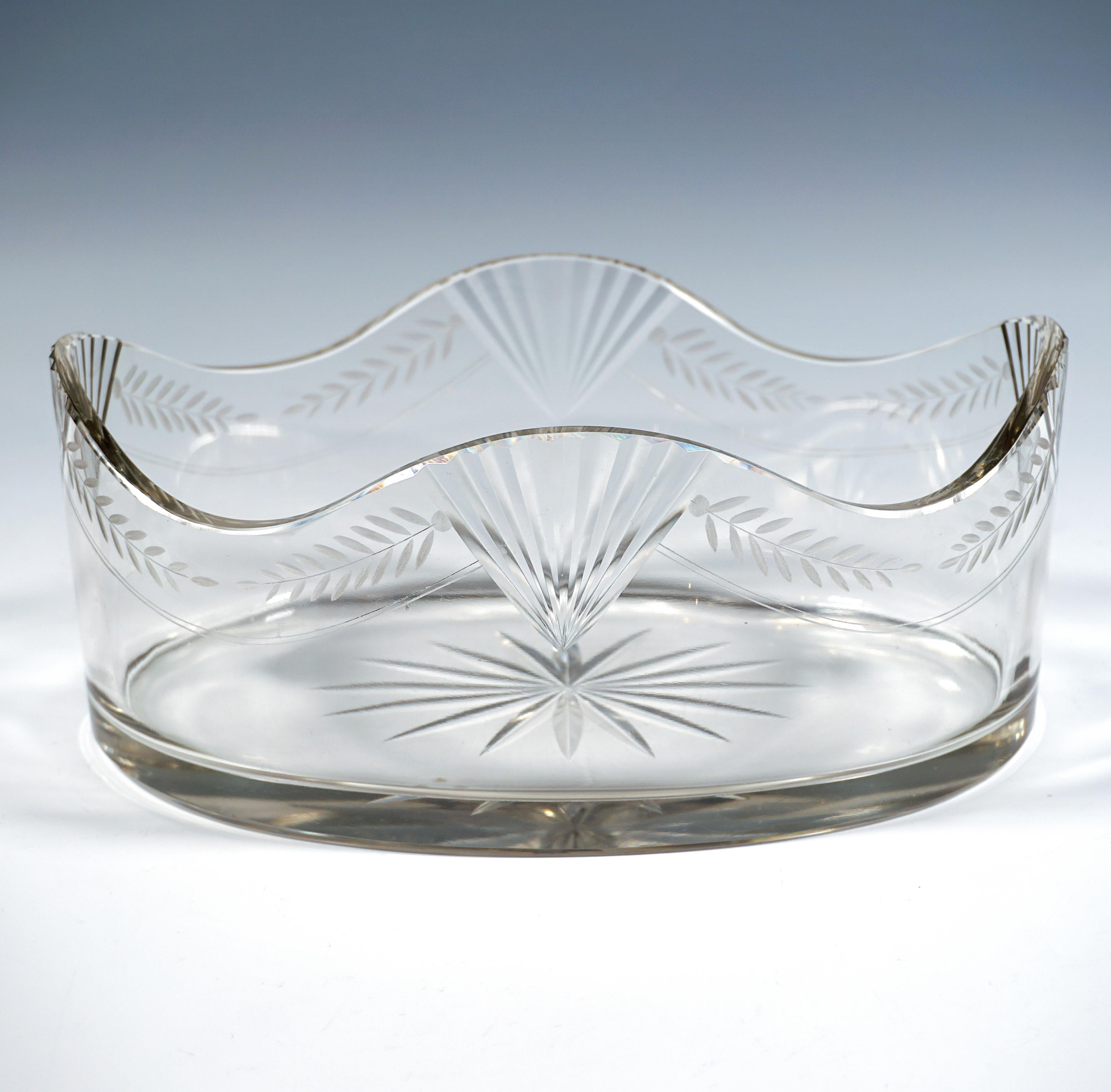 Jardinera Art Nouveau de plata con inserto de cristal original, Alemania, circa 1900 Silver en venta