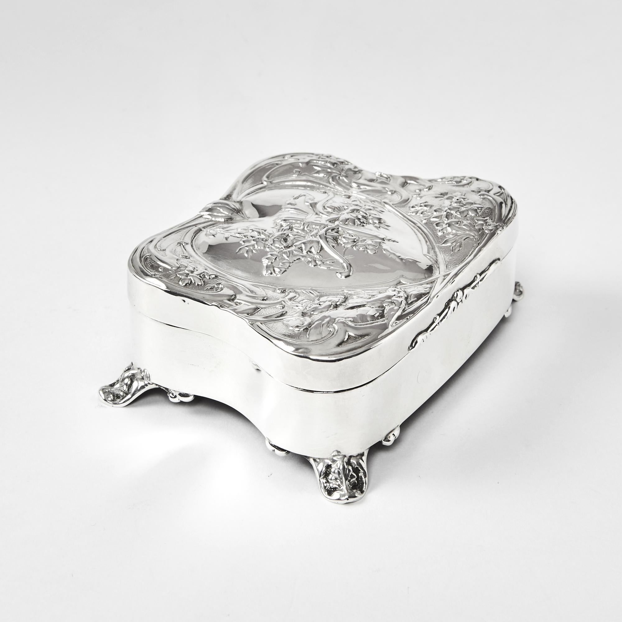 Art Nouveau Silver Jewelry Box 1