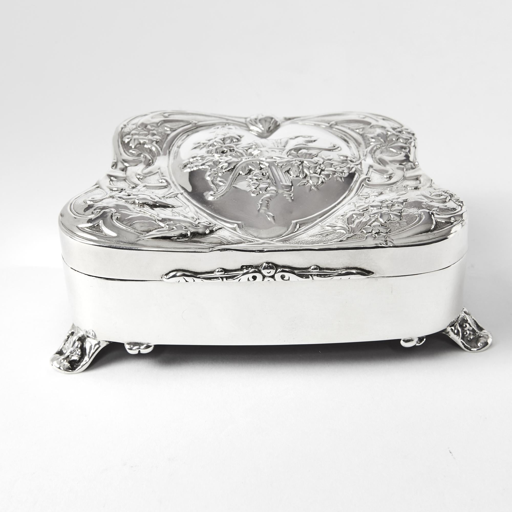 Art Nouveau Silver Jewelry Box 2