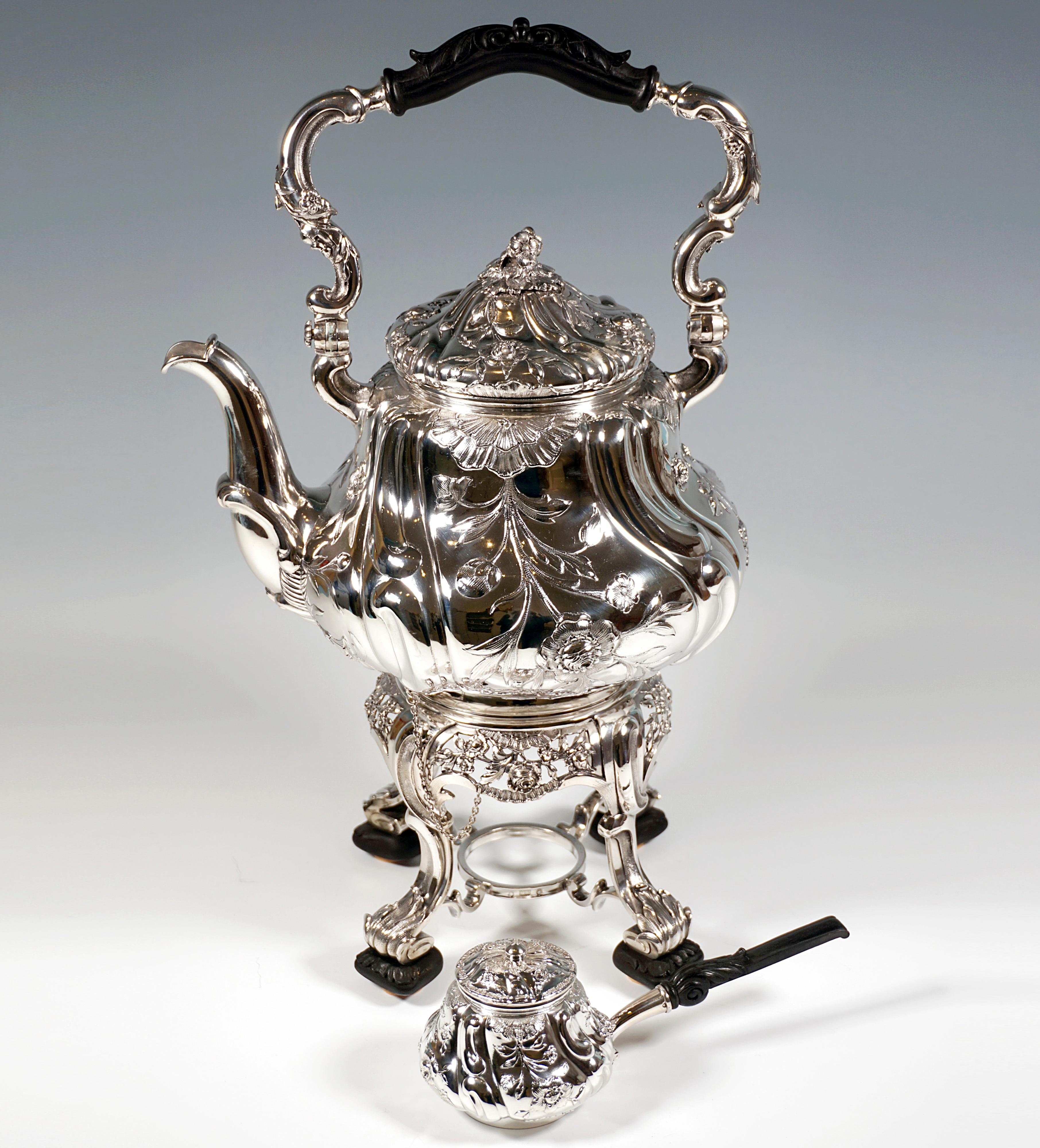 Art Nouveau Silver Koffee And Tea Set With Samowar, Klinkosch Vienna, 1900 For Sale 10