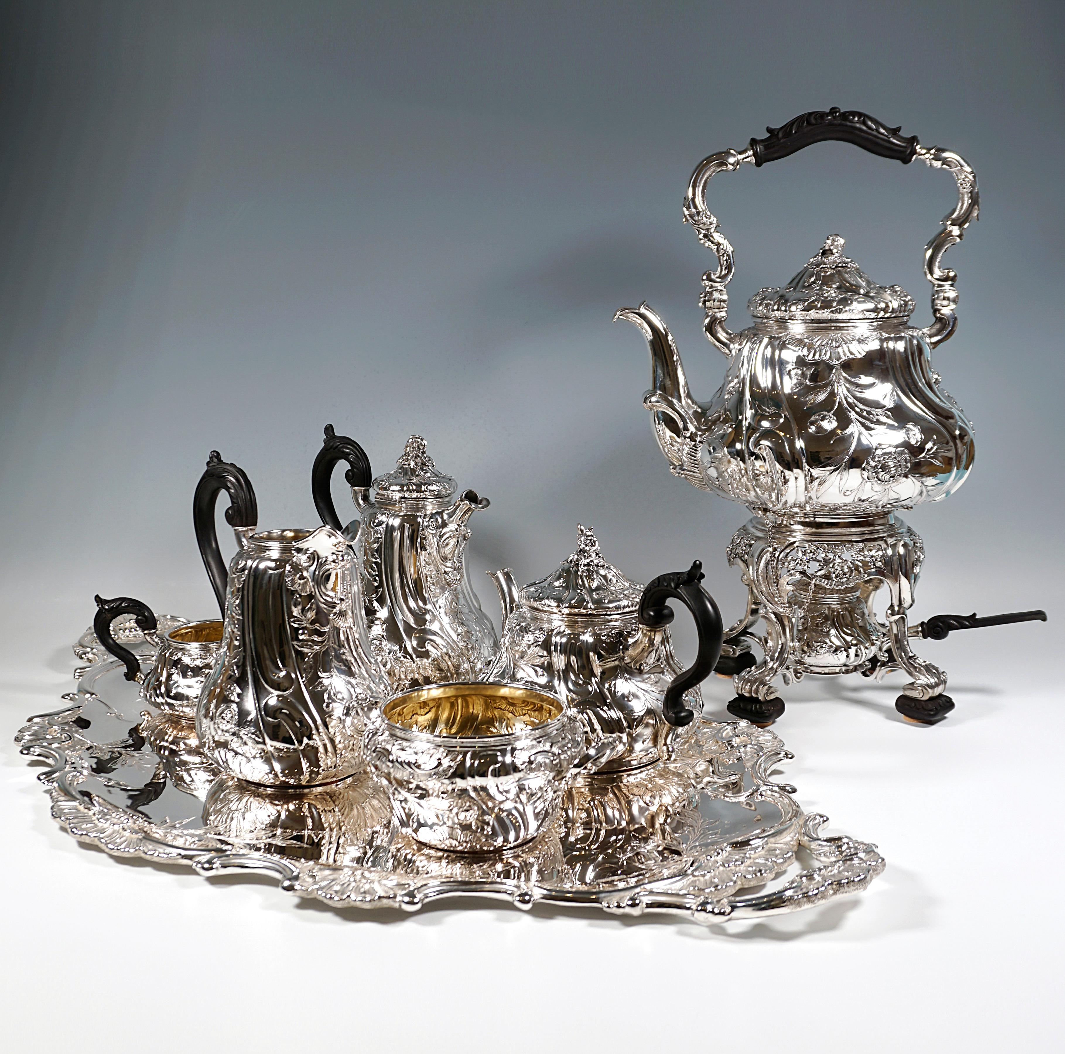 Art Nouveau Silver Koffee And Tea Set With Samowar, Klinkosch Vienna, 1900 For Sale 13