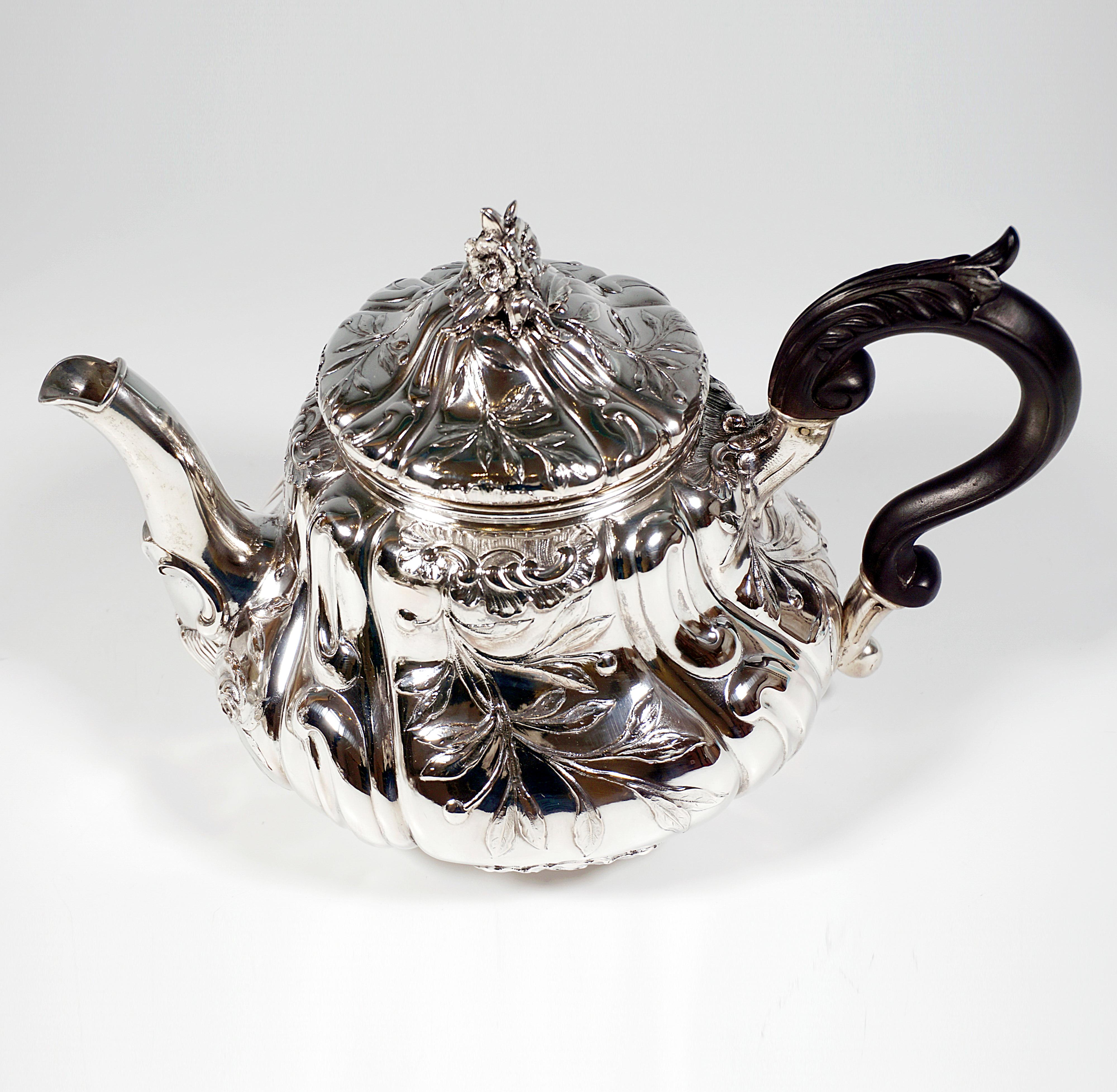 Art Nouveau Silver Koffee And Tea Set With Samowar, Klinkosch Vienna, 1900 For Sale 3