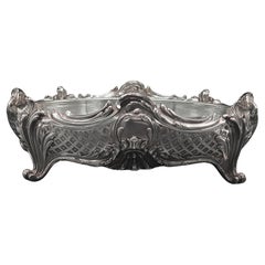 Macetero Art Nouveau de metal plateado de Christofle