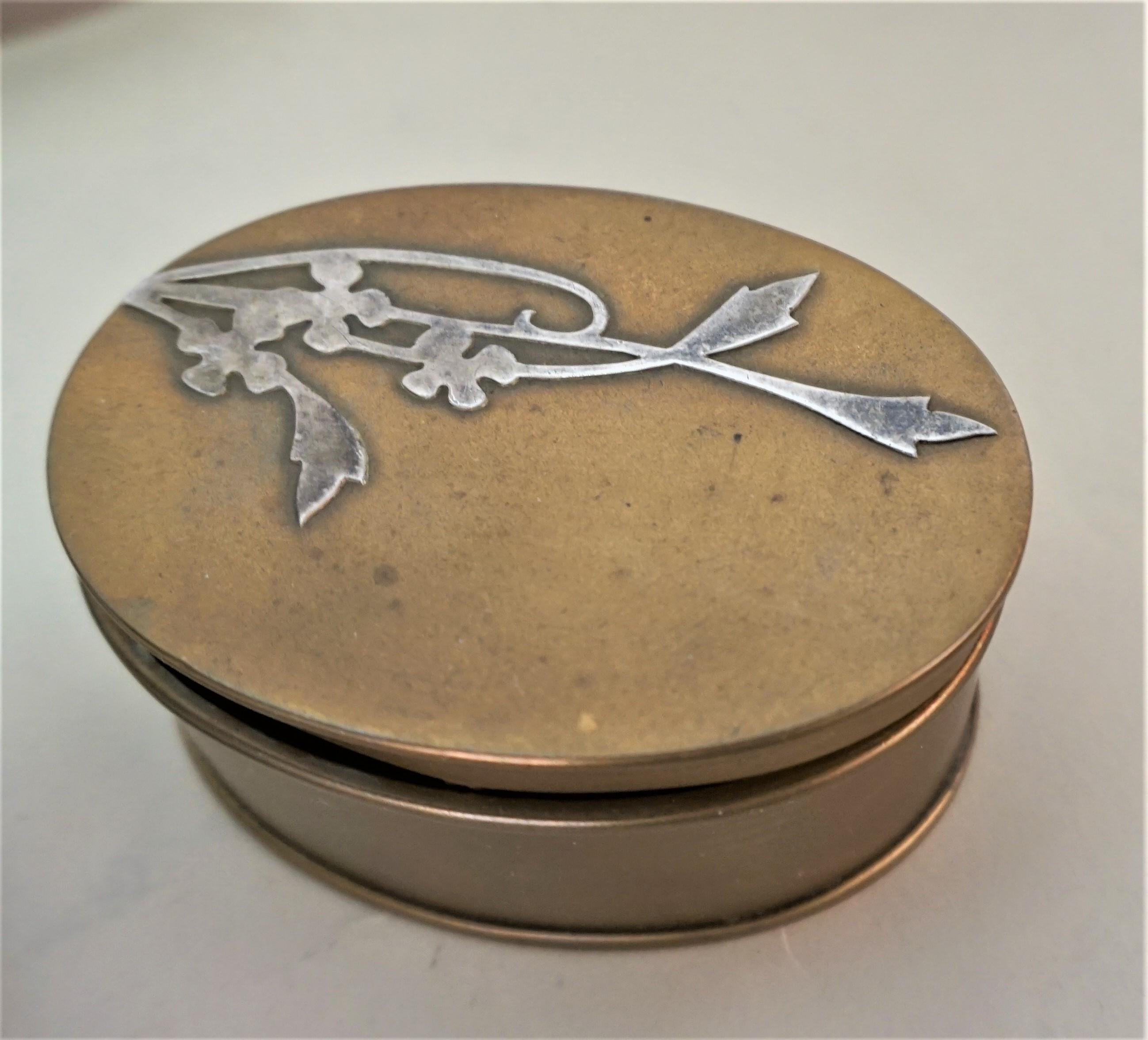 Sterling Silver Art Nouveau Silver on Bronze Desk Set by Heintz