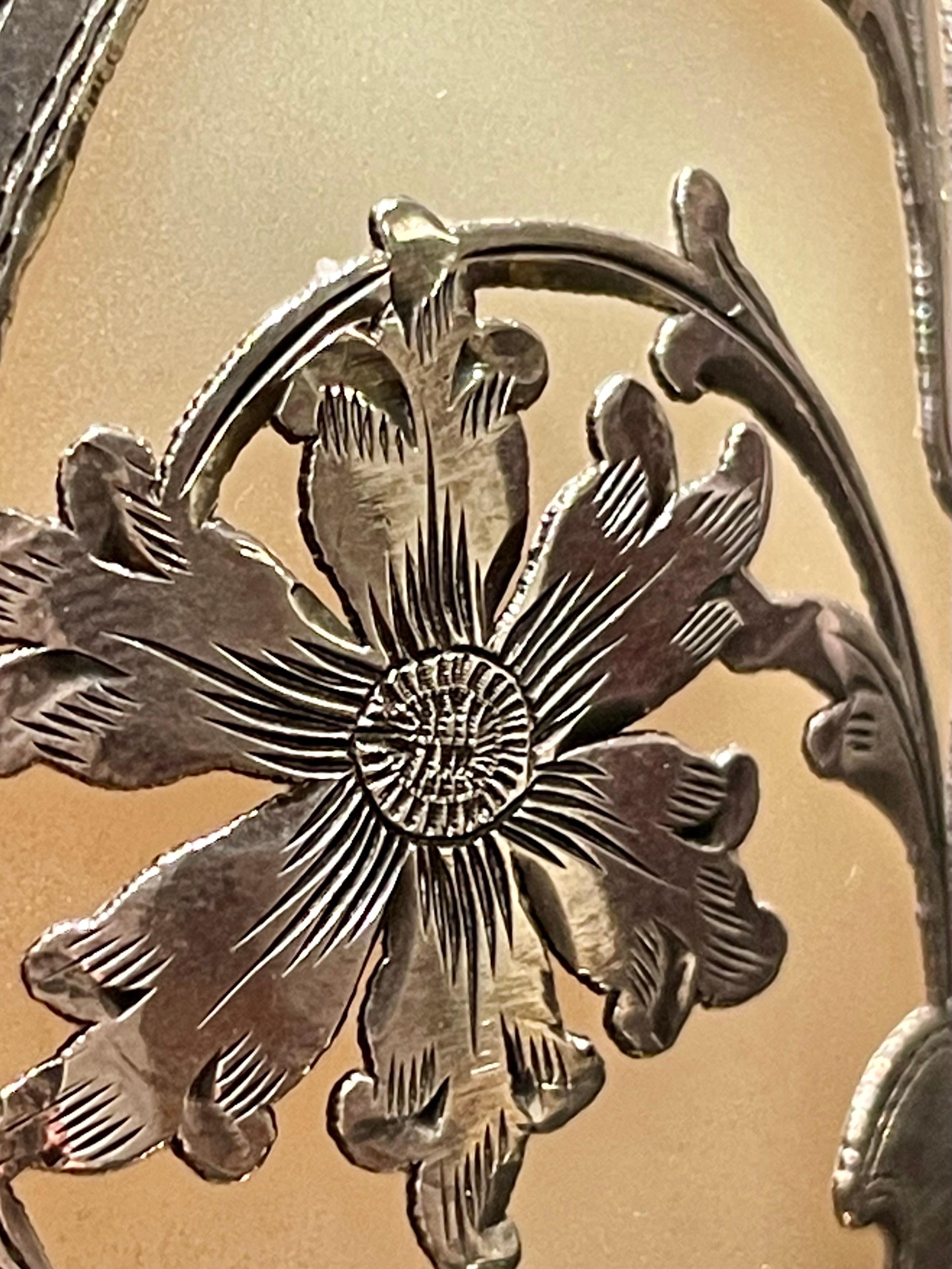 Art-Nouveau-Vase mit Silberüberzug im Loetz-Stil, 1900er Jahre im Angebot 4