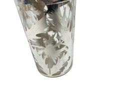 Art Nouveau Silver Overlay "Scotch" Back Bar Bottle / Decanter with Thistles