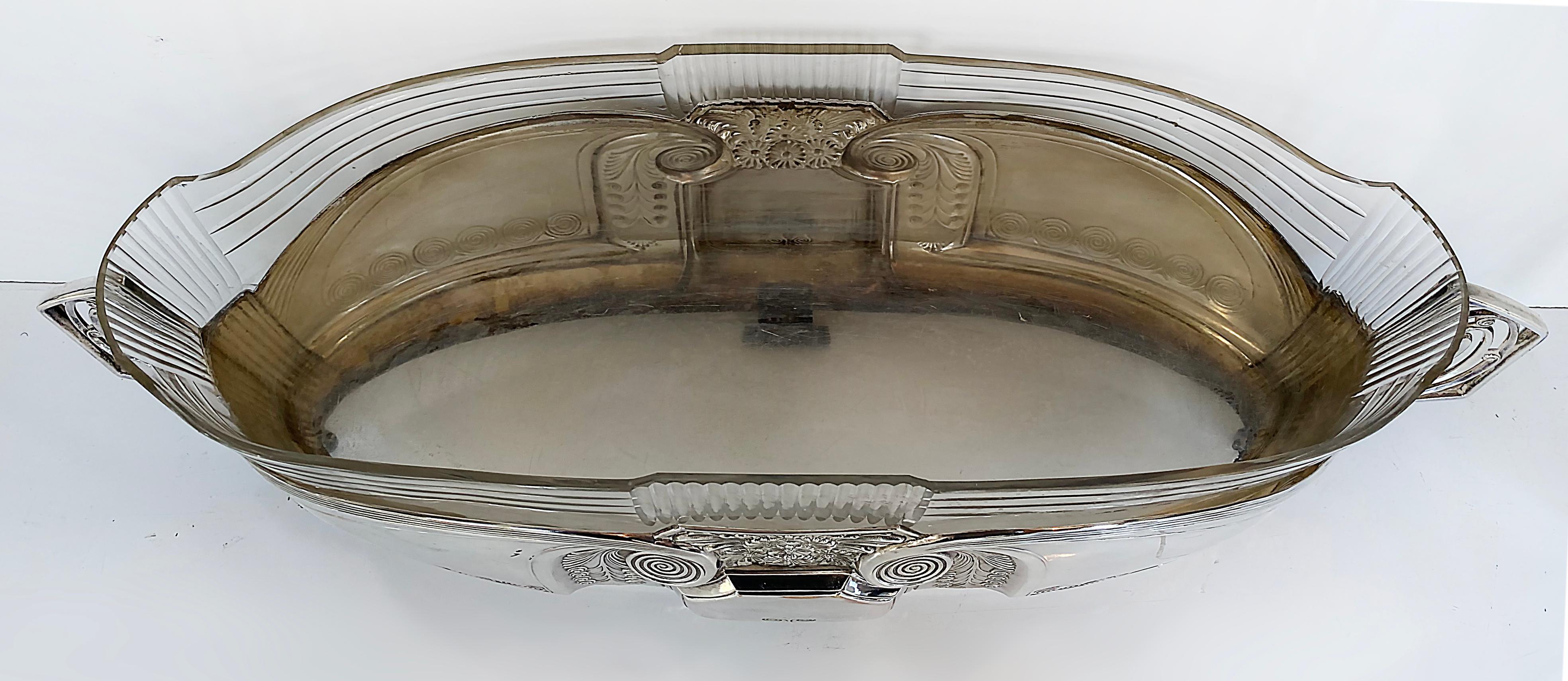 Art Nouveau Silver Plate/Glass WMF Secessionist Centerpiece 5