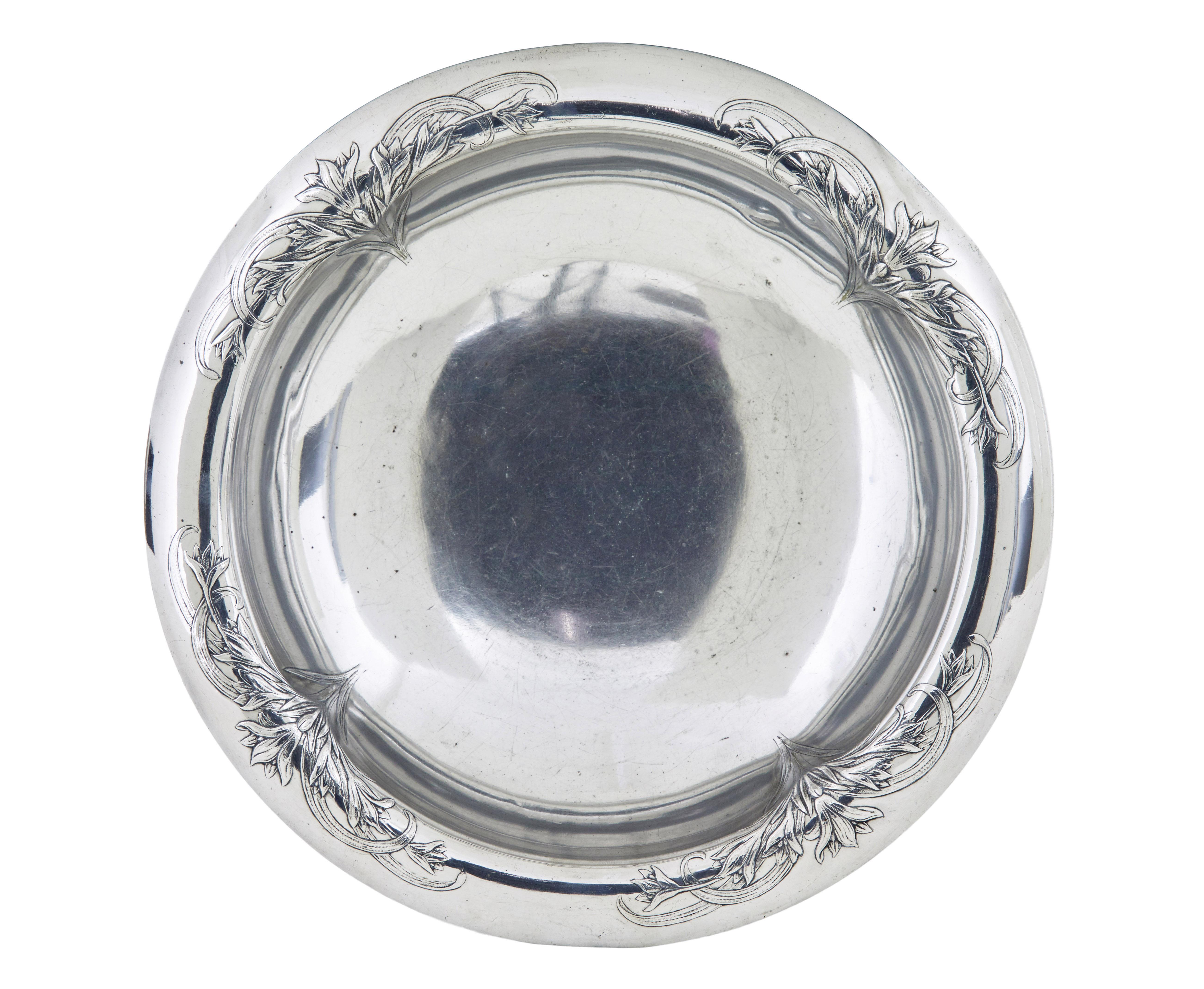 Caraffa e ciotola in argento Art nouveau di Christofle in vendita 2