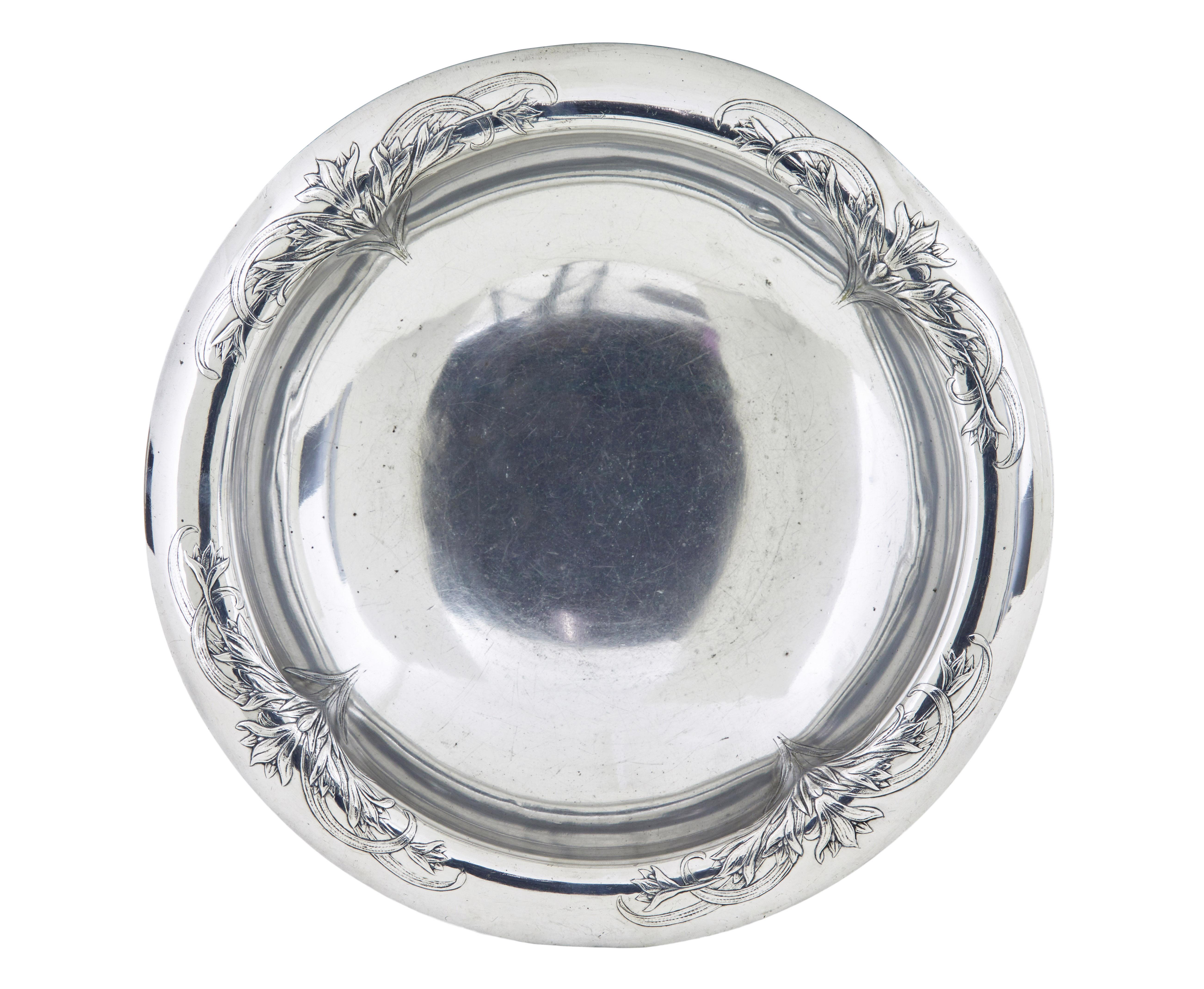 Caraffa e ciotola in argento Art nouveau di Christofle in vendita 1